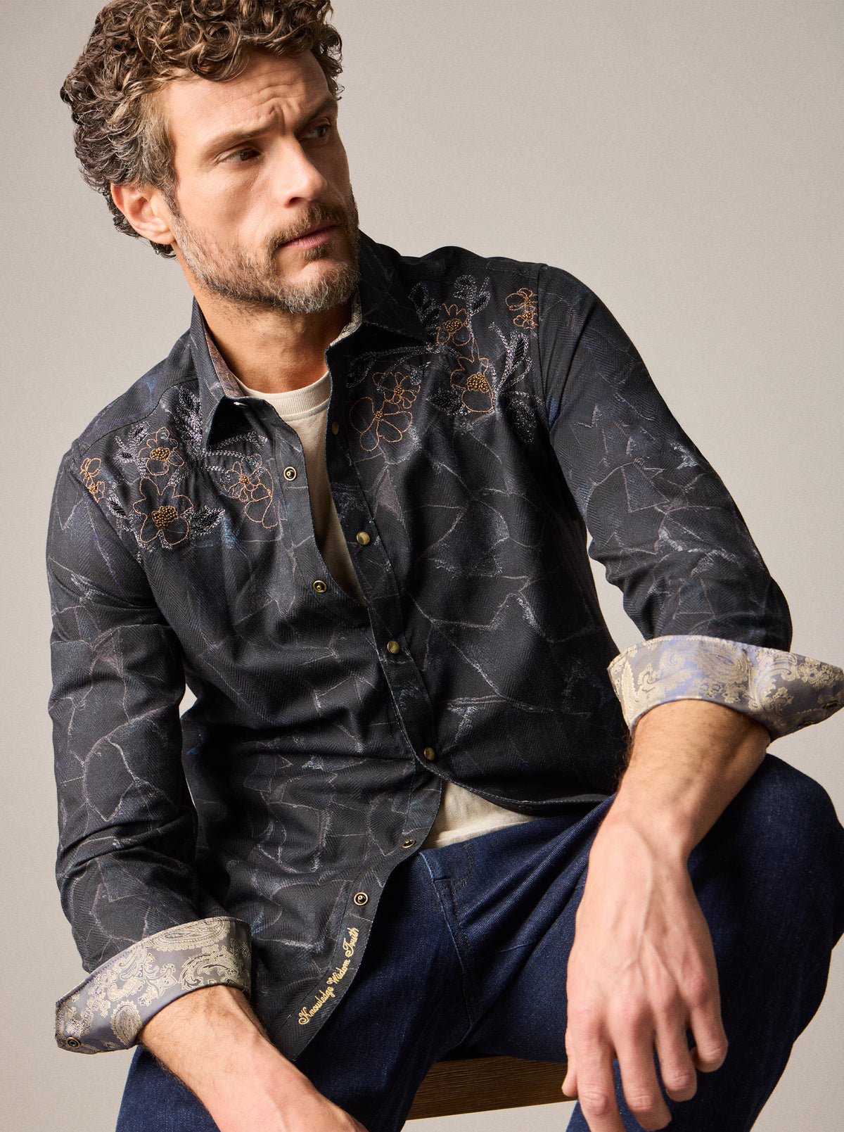 FARADAY LONG SLEEVE BUTTON DOWN SHIRT