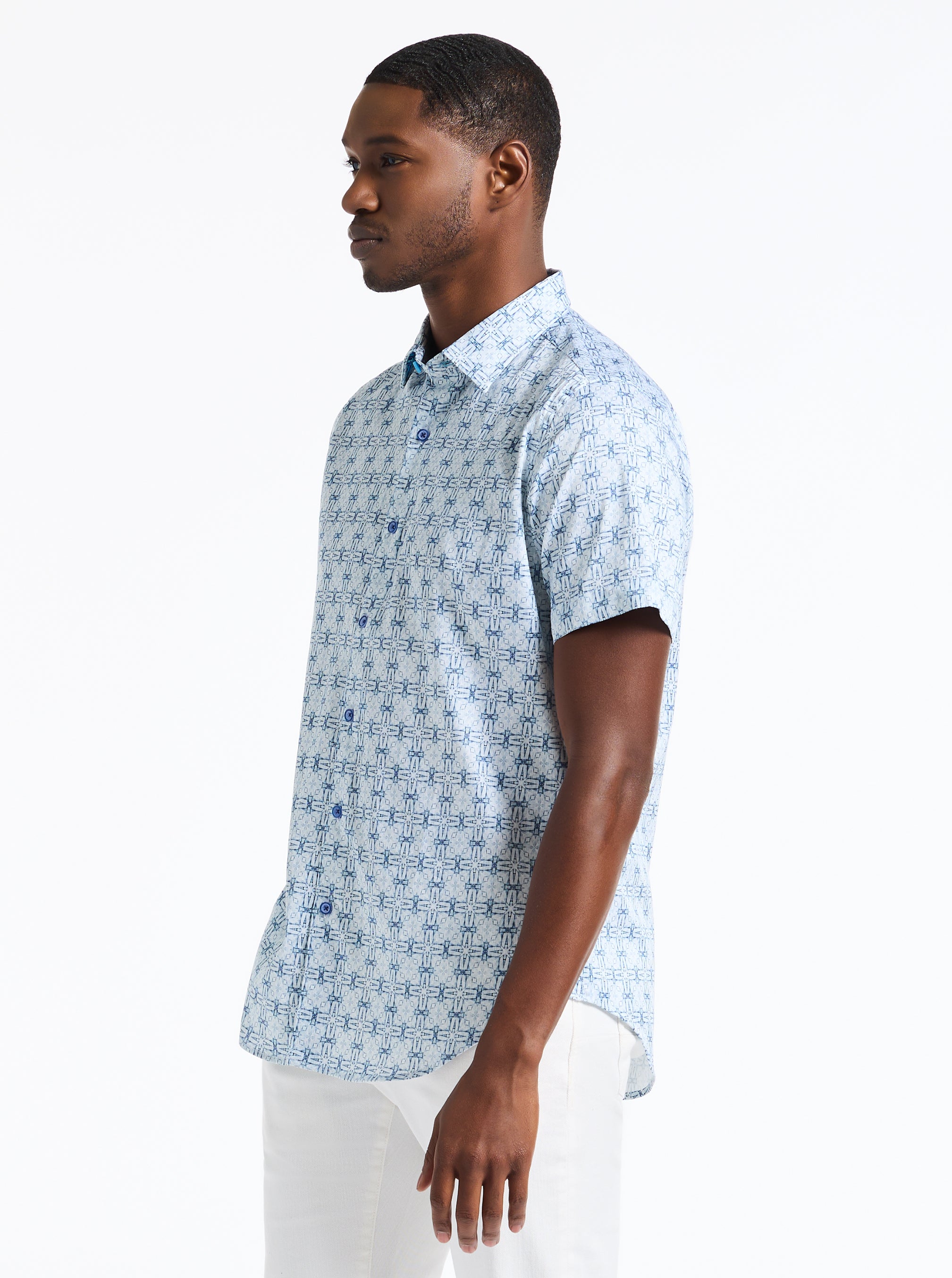 MADAGASCAR SHORT SLEEVE BUTTON DOWN SHIRT