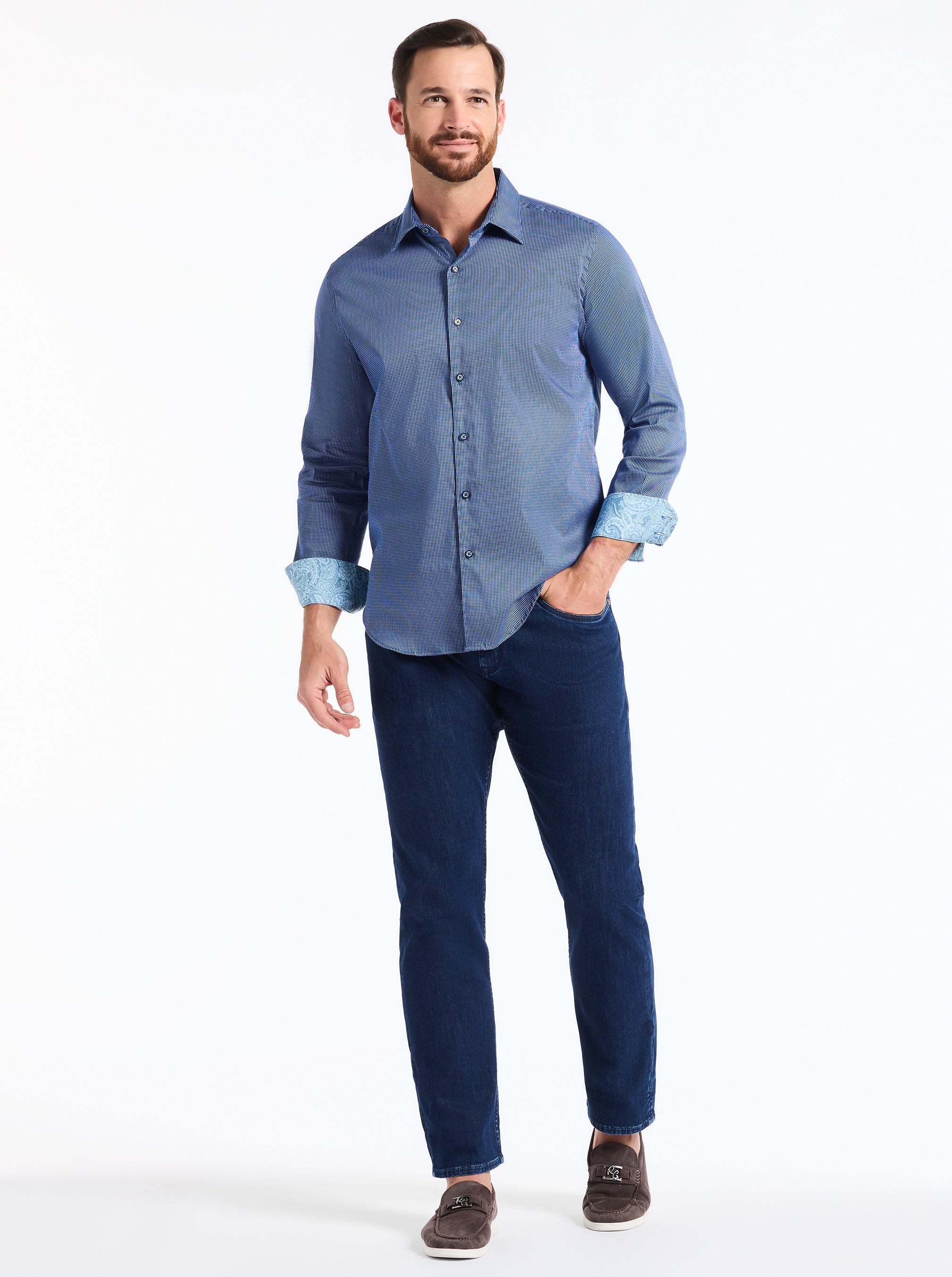 CORTLAND LONG SLEEVE BUTTON DOWN SHIRT