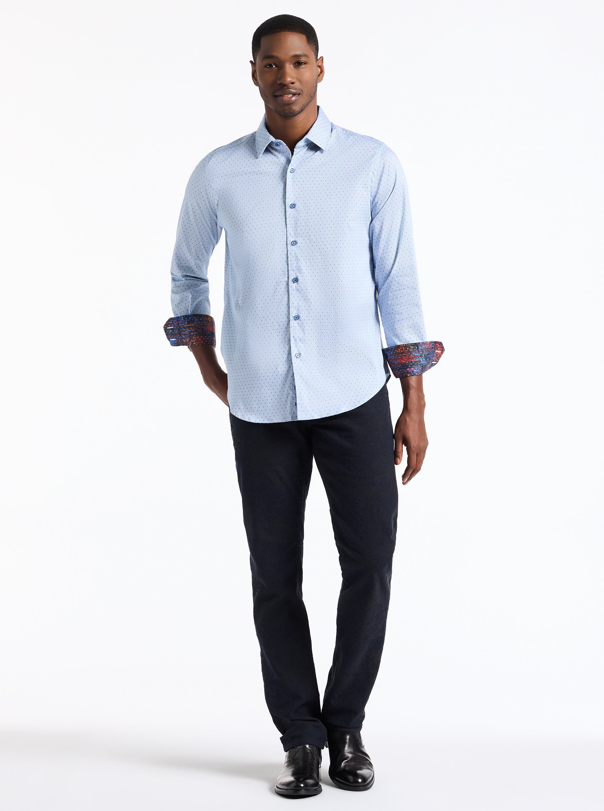 CLAYTON LONG SLEEVE BUTTON DOWN SHIRT
