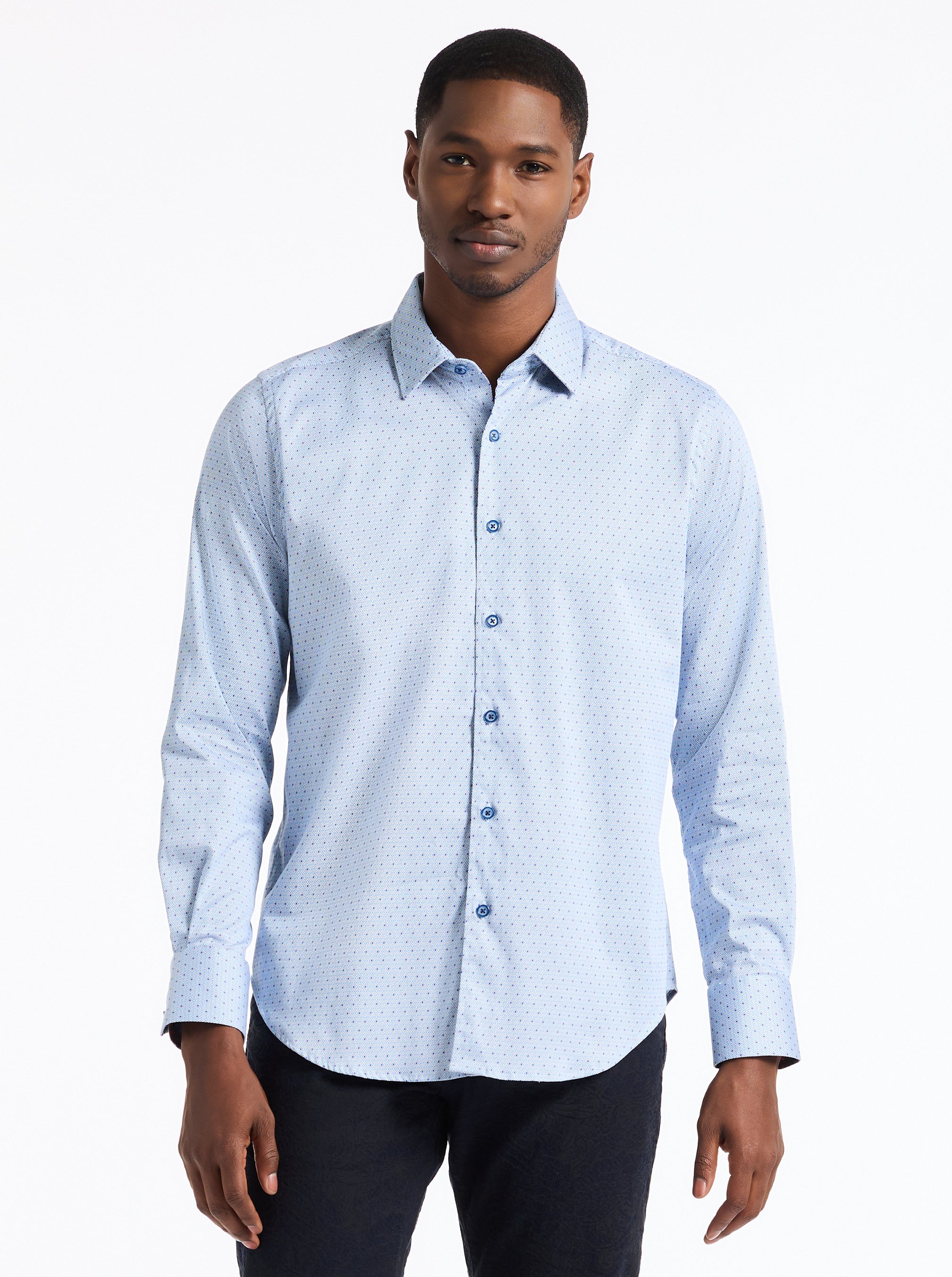 CLAYTON LONG SLEEVE BUTTON DOWN SHIRT