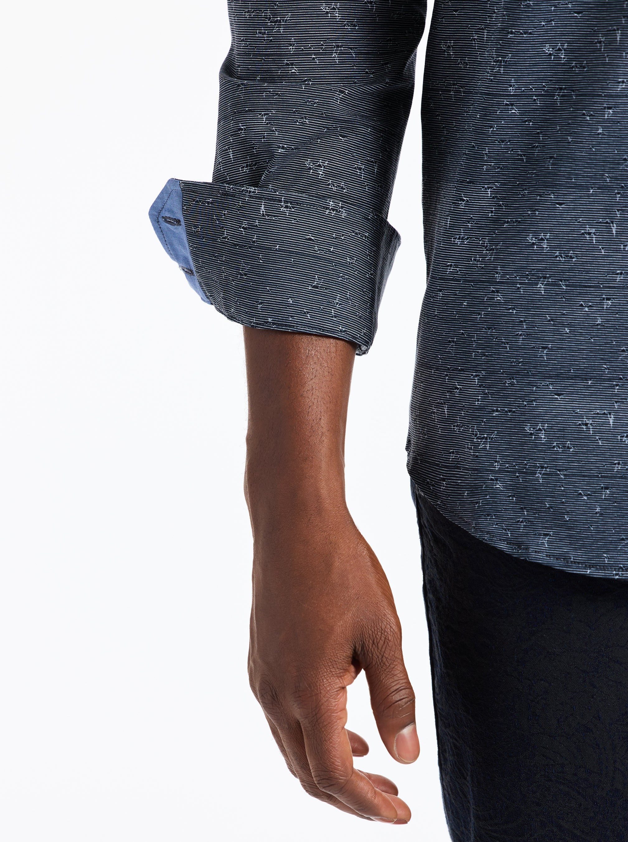 DOYER LONG SLEEVE BUTTON DOWN KNIT SHIRT
