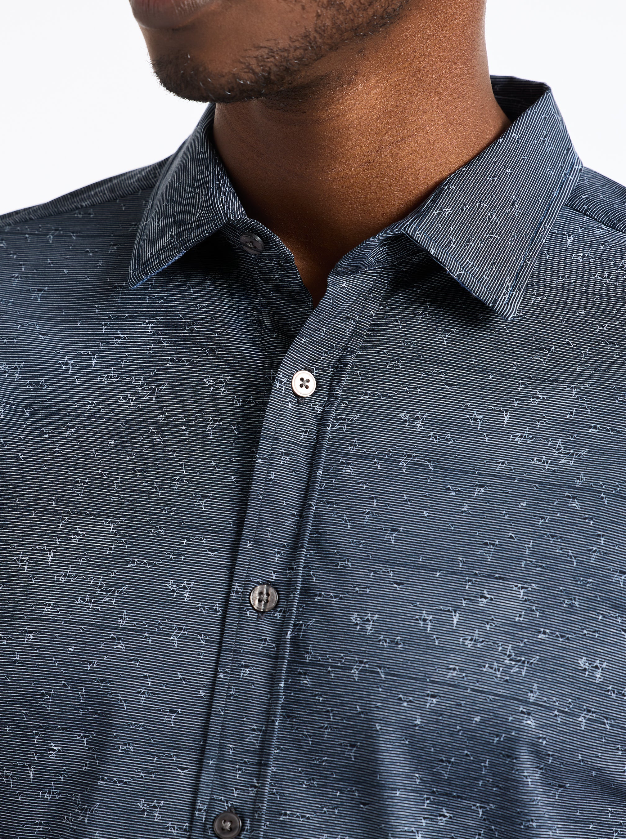 DOYER LONG SLEEVE BUTTON DOWN KNIT SHIRT