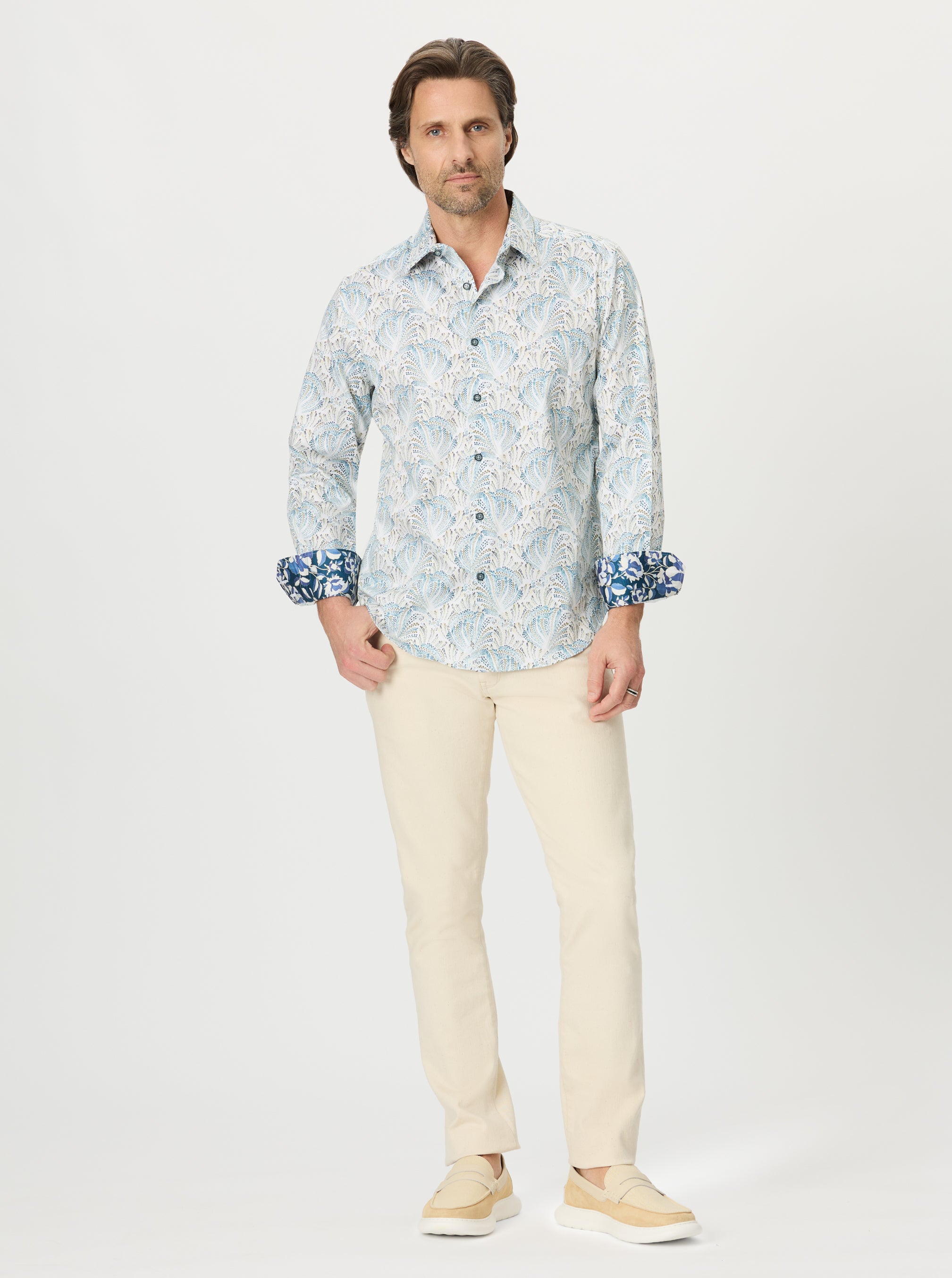 FOXBORO LONG SLEEVE BUTTON DOWN SHIRT
