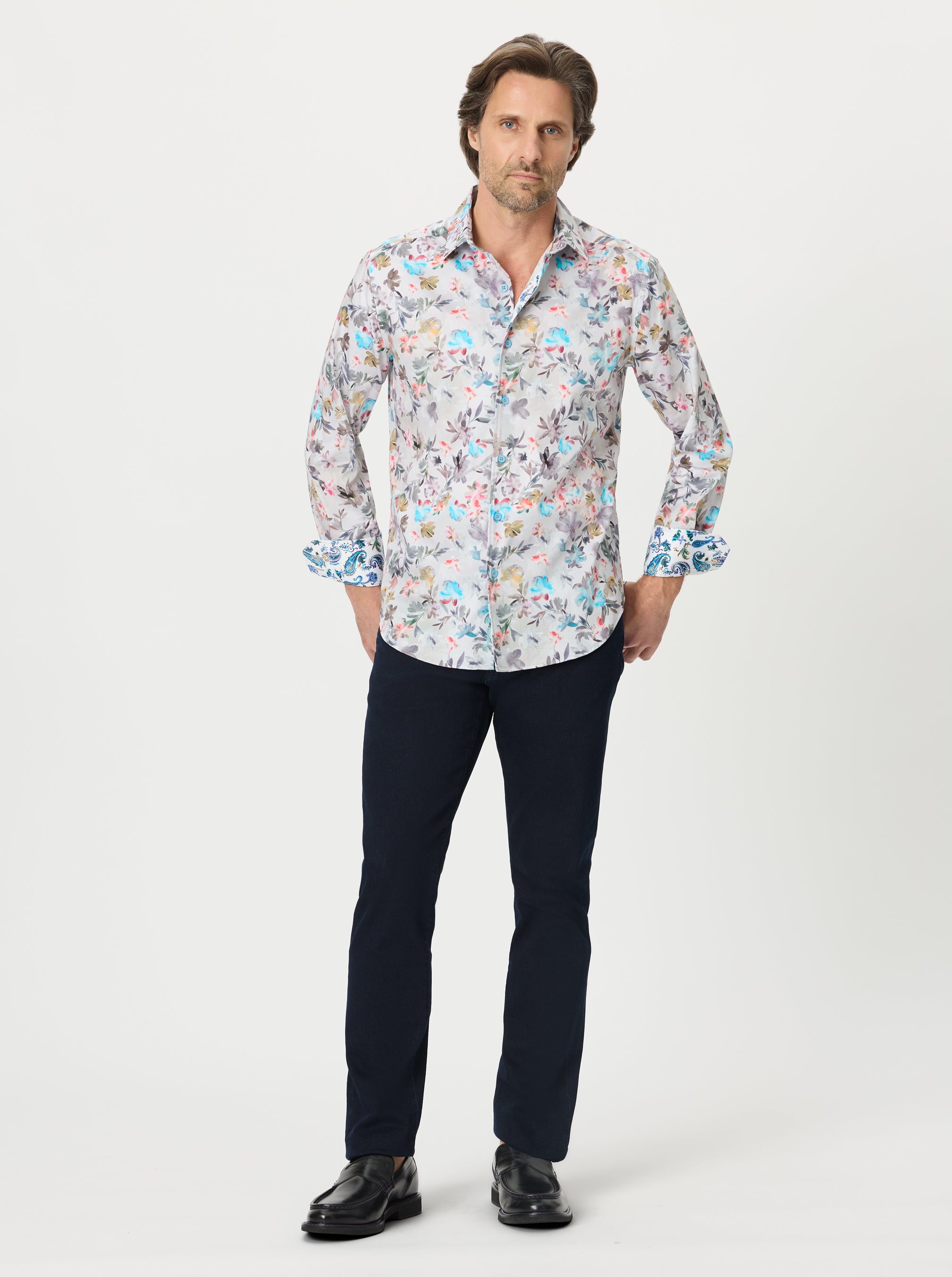 SHADBUSH LONG SLEEVE BUTTON DOWN SHIRT