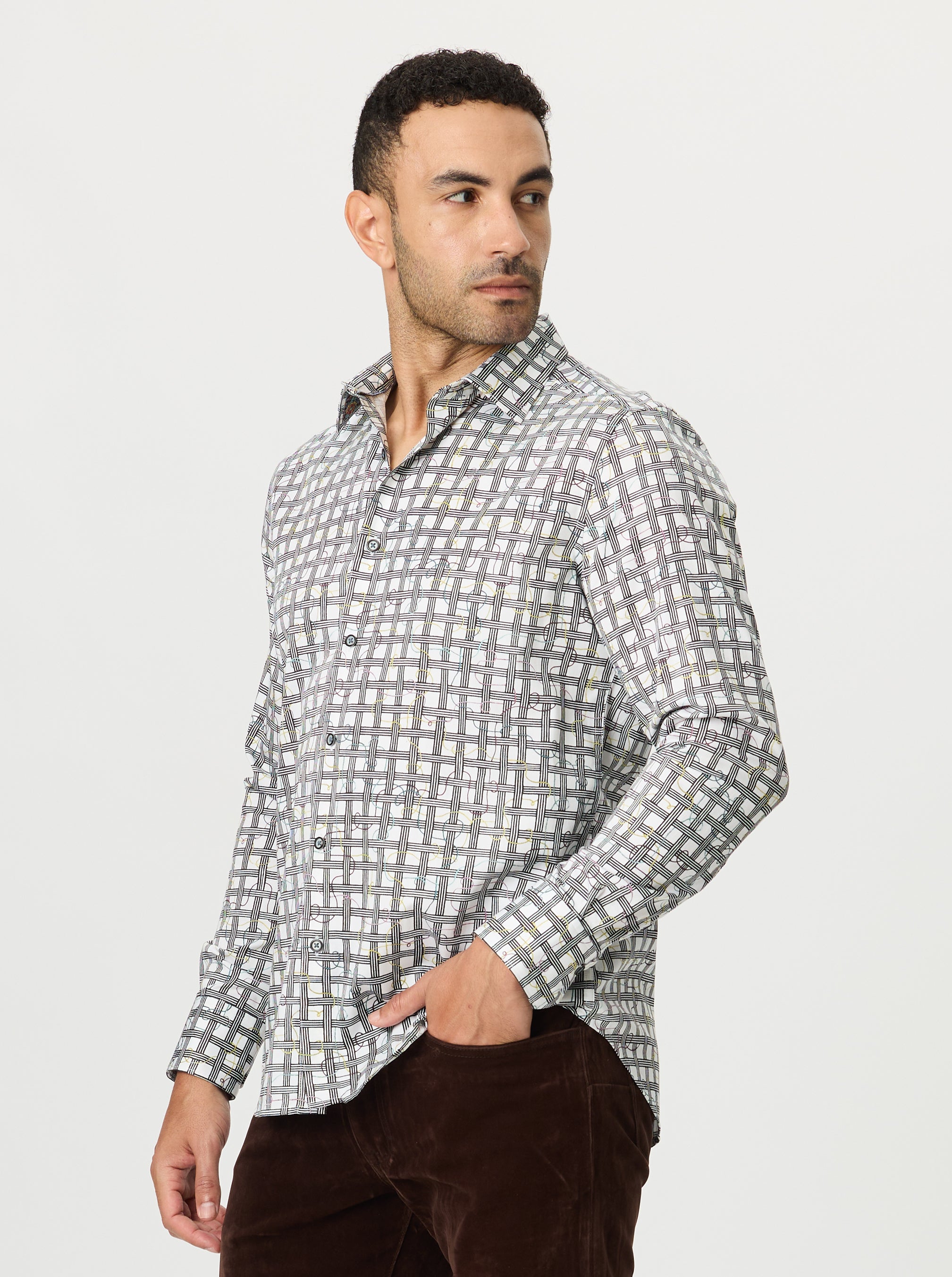 SANGER LONG SLEEVE BUTTON DOWN SHIRT