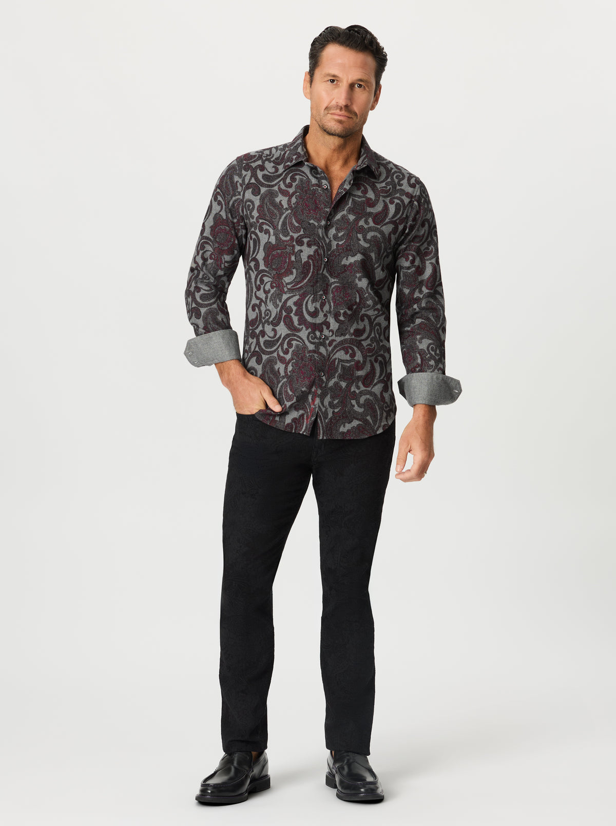 FURMAN LONG SLEEVE BUTTON DOWN SHIRT