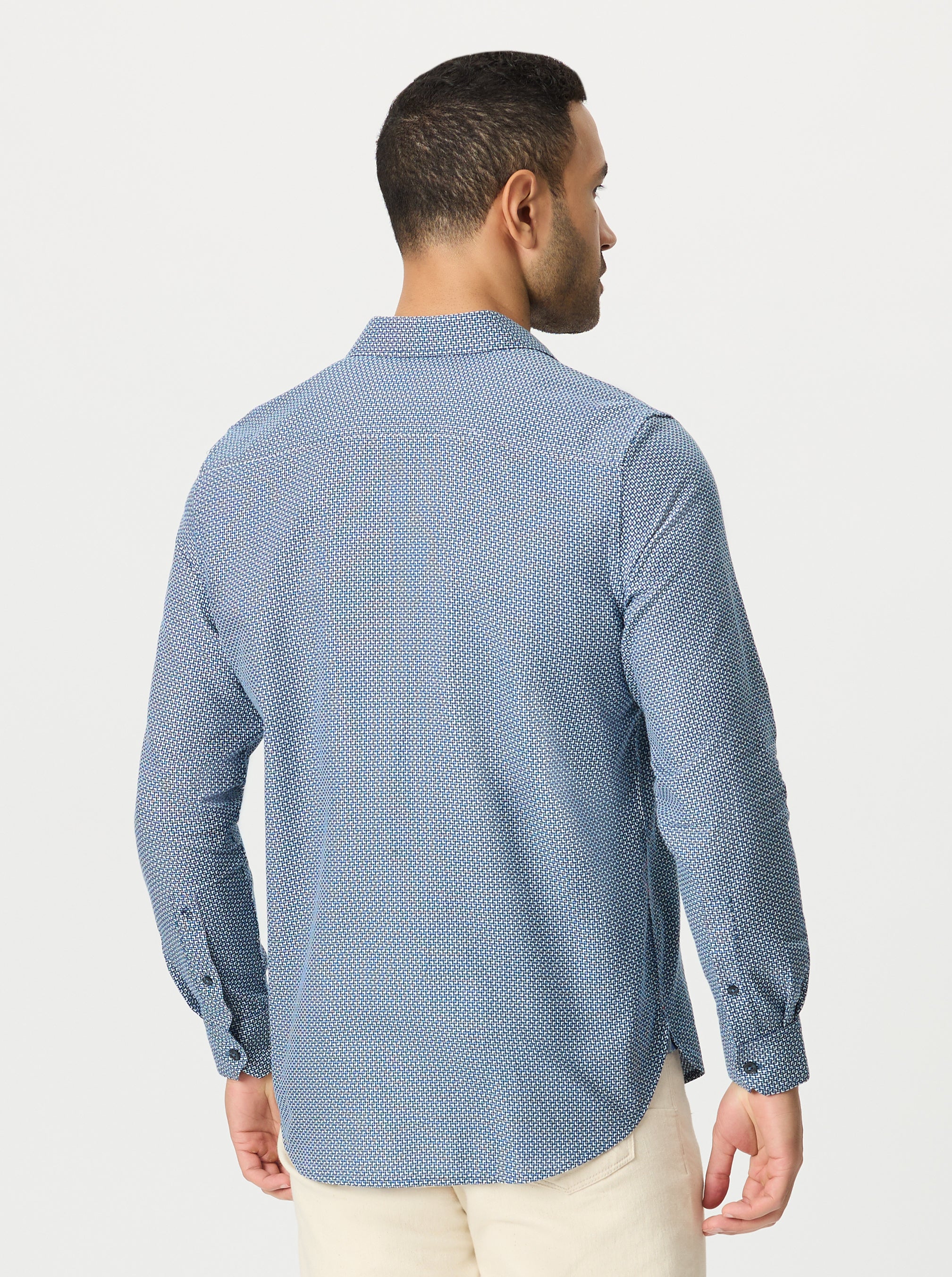 FLAGLER LONG SLEEVE BUTTON DOWN SHIRT
