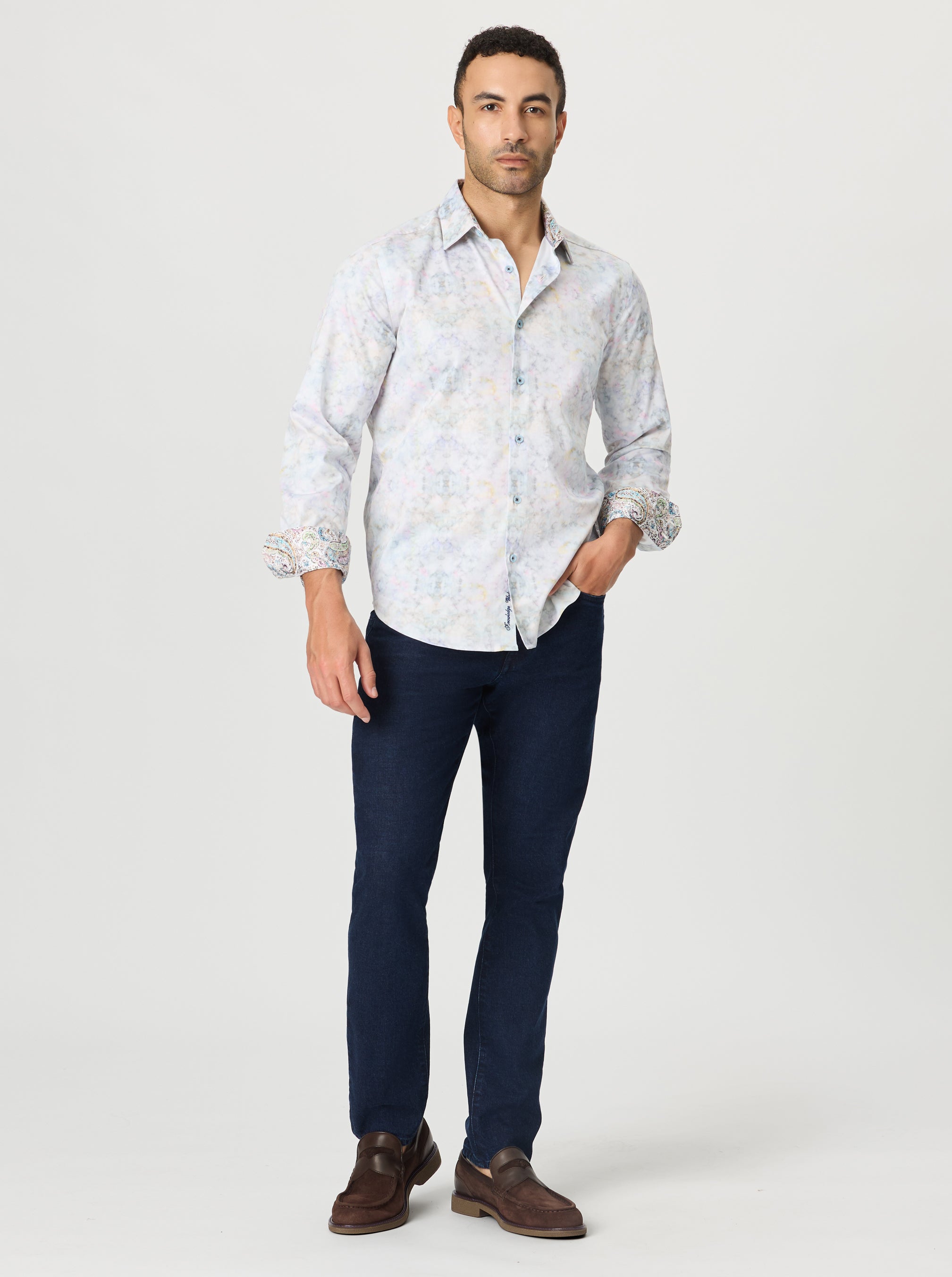 DEWITT LONG SLEEVE BUTTON DOWN SHIRT