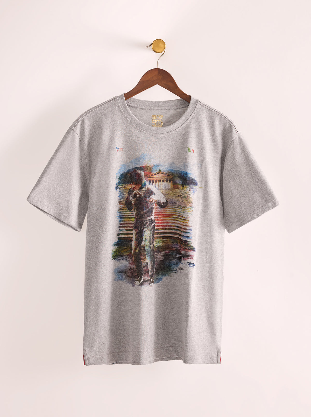 ROCKY 50TH X ROBERT GRAHAM THE STEPS T-SHIRT