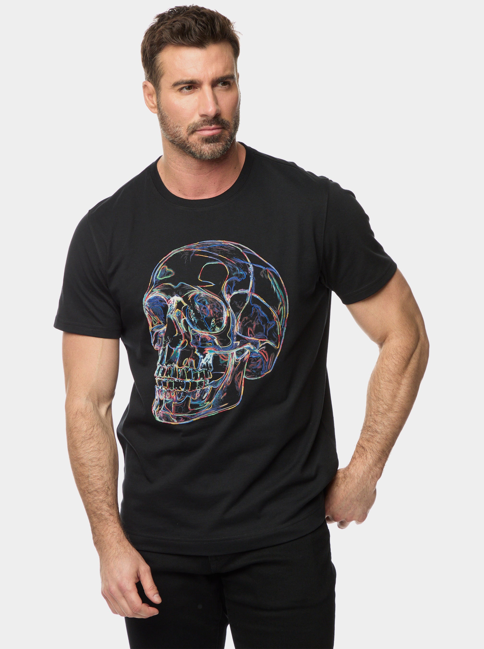 GLOWING SKULL SHORT SLEEVE T-SHIRT