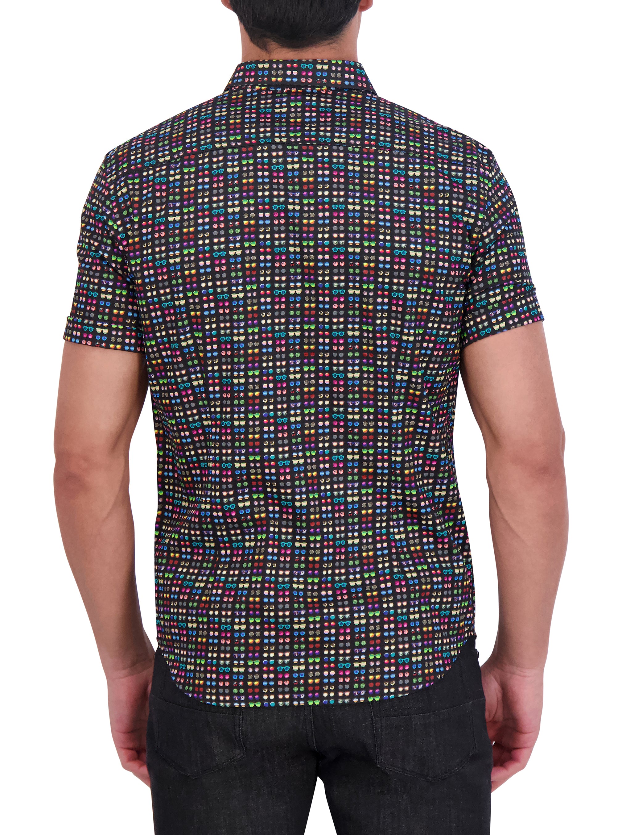 SPECTACLE SHORT SLEEVE BUTTON DOWN SHIRT