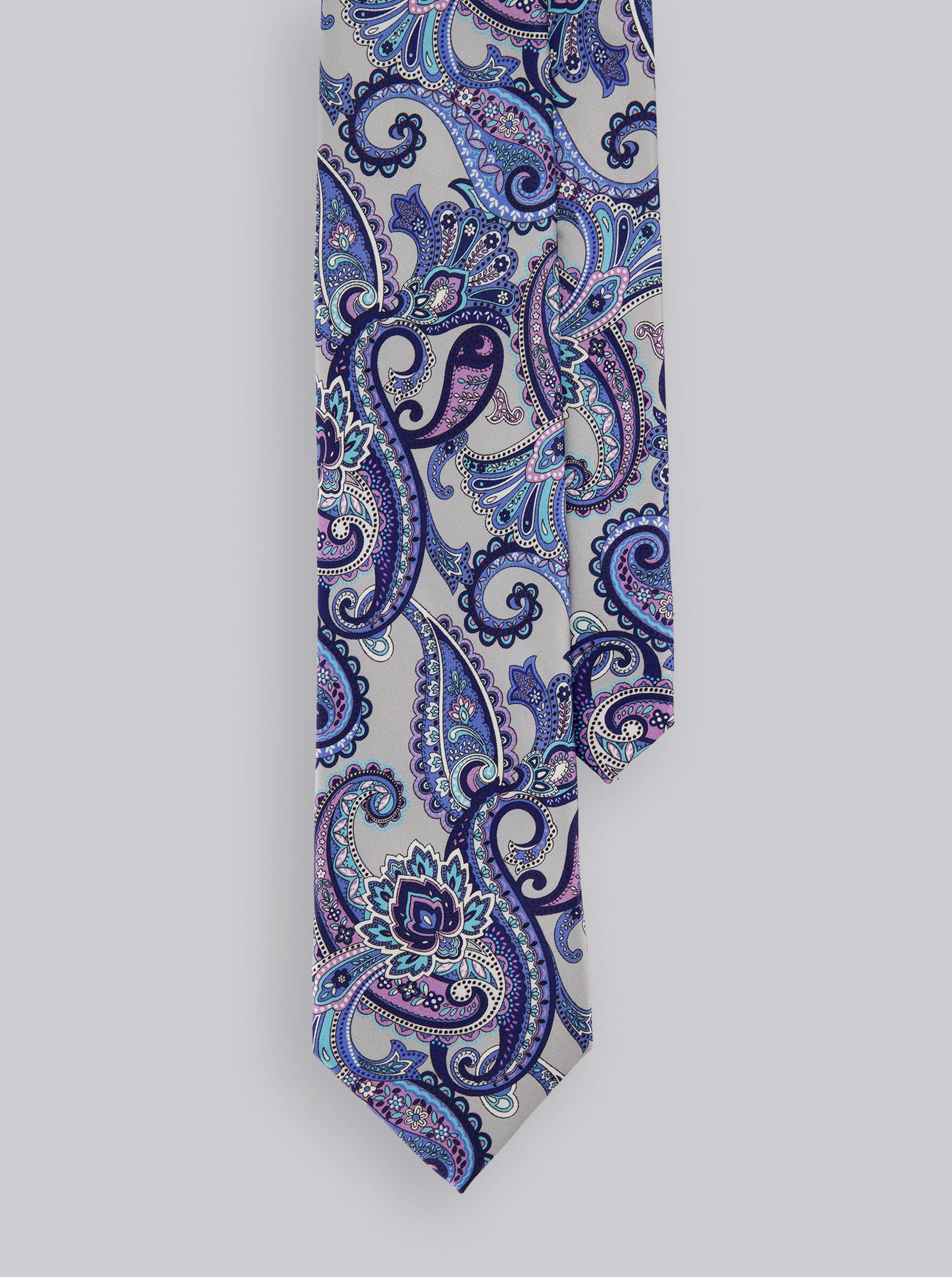 GREY PAISLEY TIE