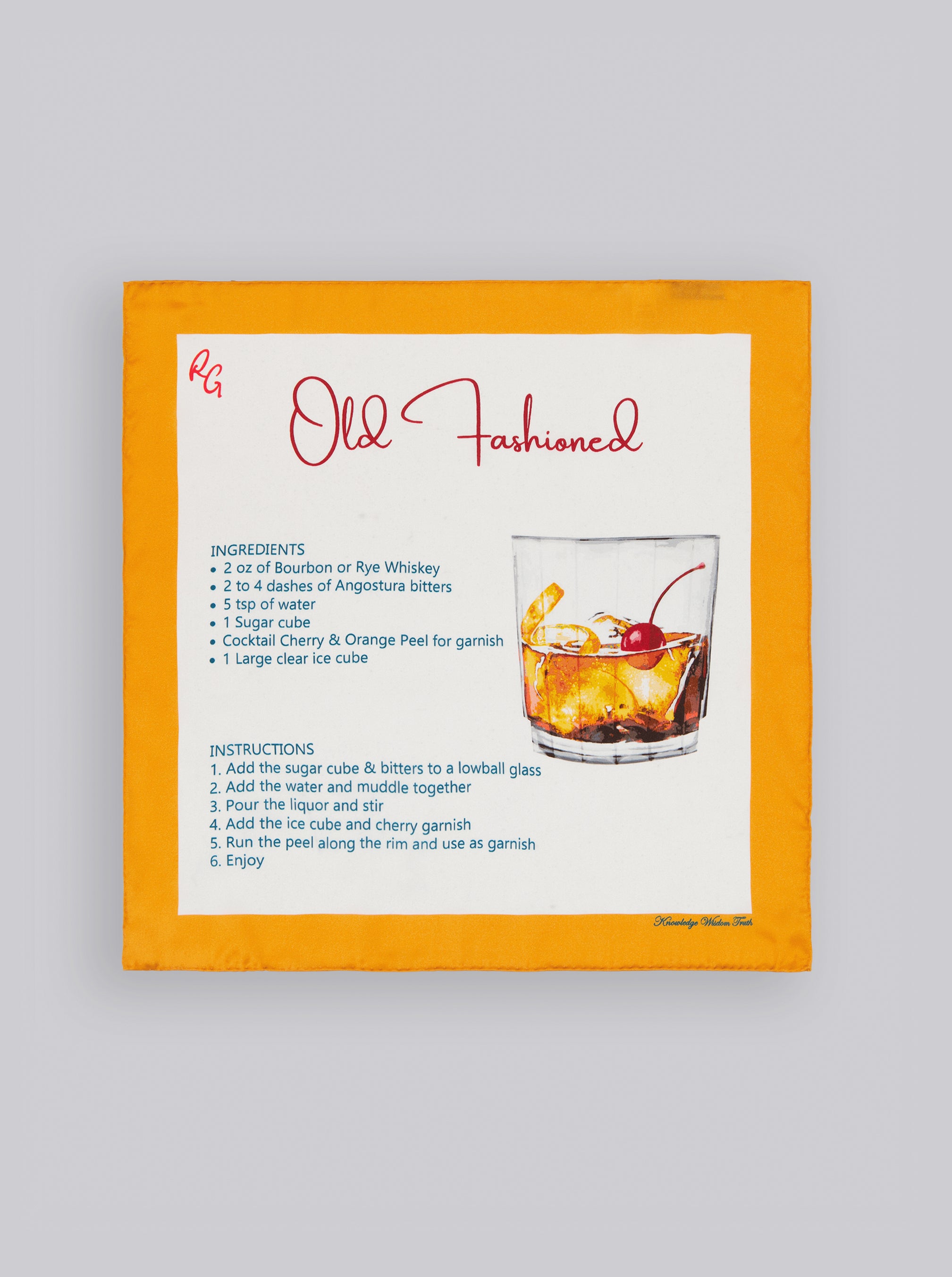 OLD FASHIONED POCKET SQUARE