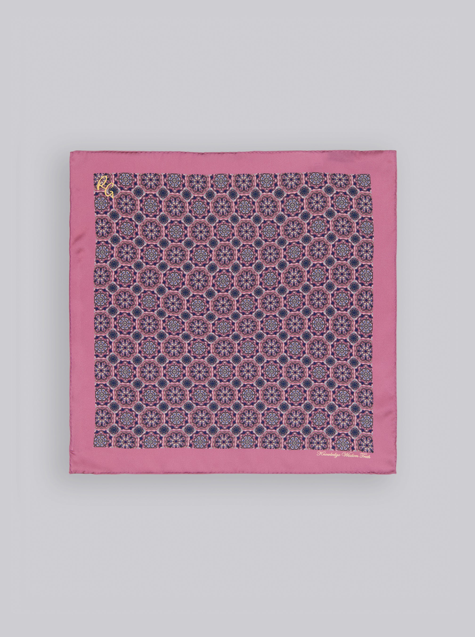 PINK GEO POCKET SQUARE