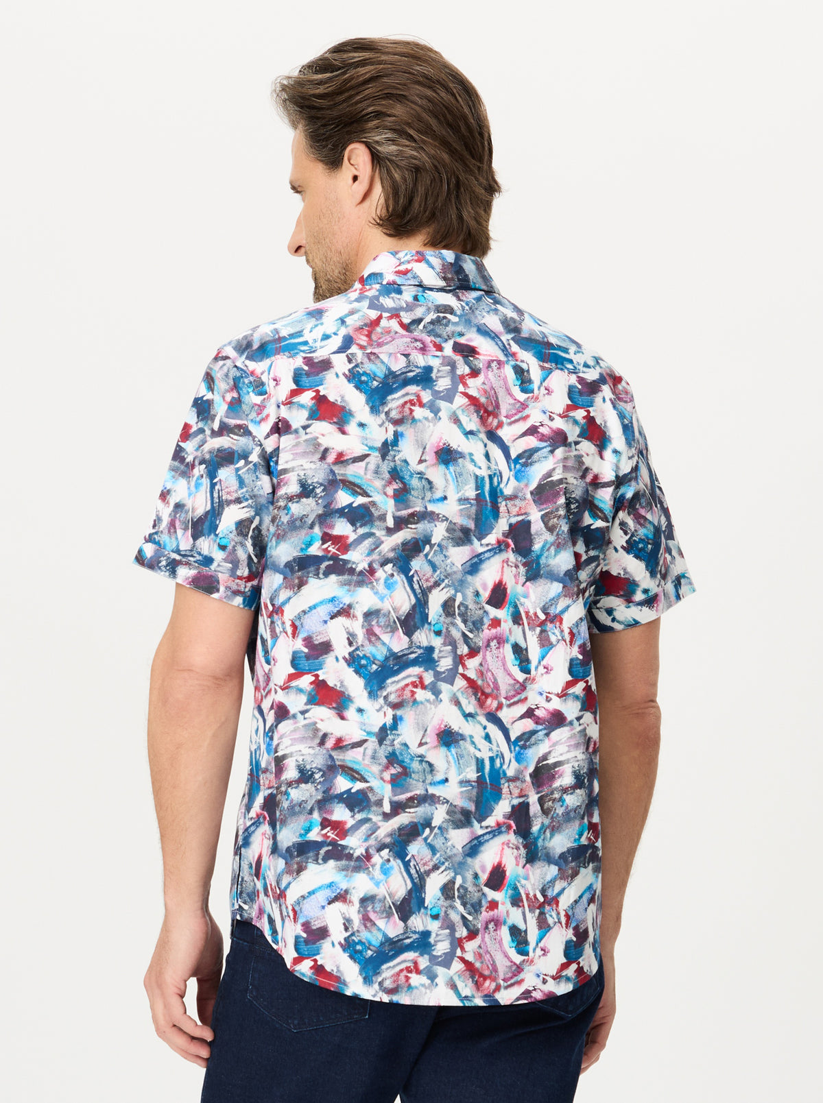 ROSTRON SHORT SLEEVE BUTTON DOWN SHIRT
