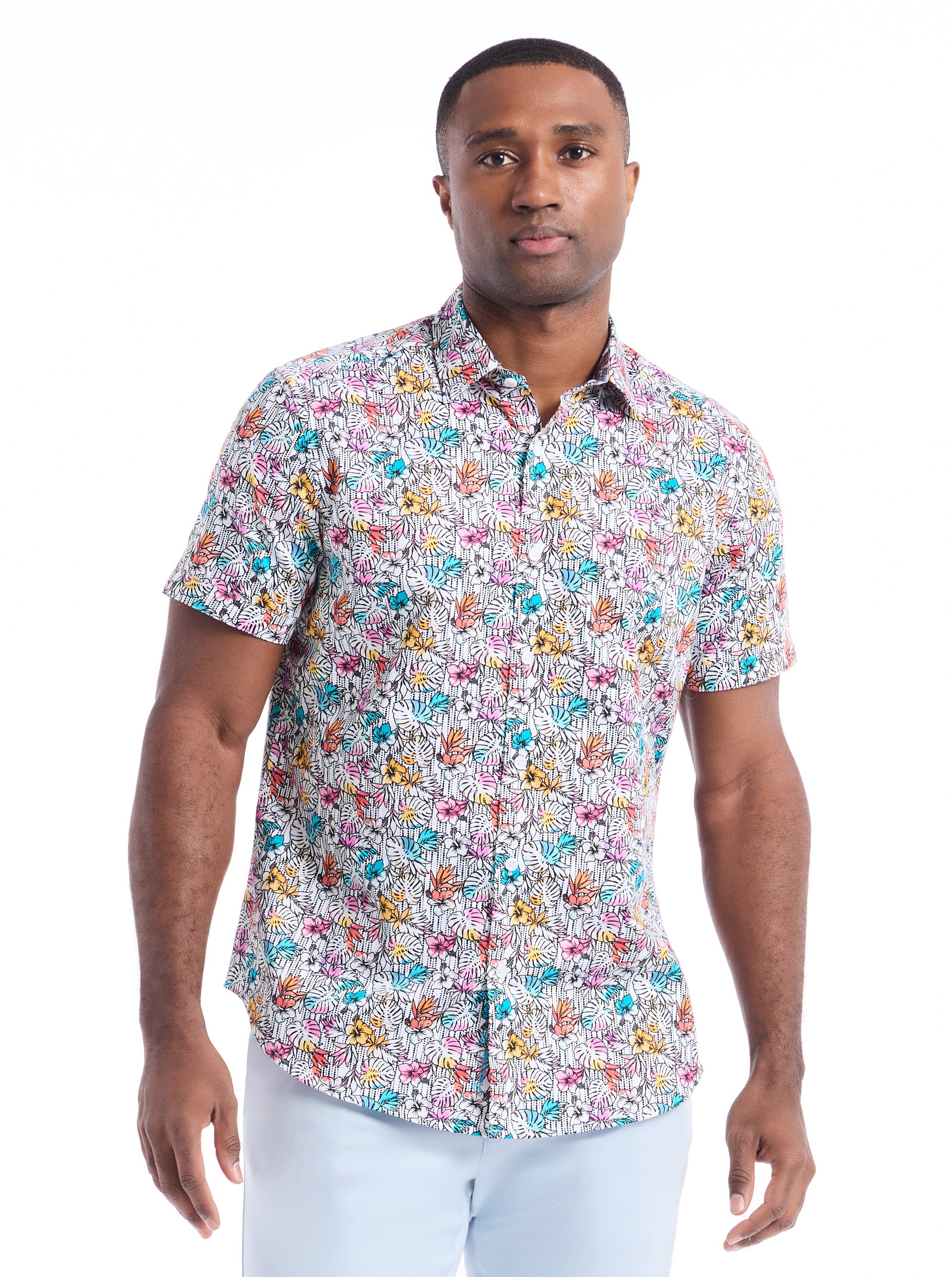 BENLOCH SHORT SLEEVE BUTTON DOWN SHIRT