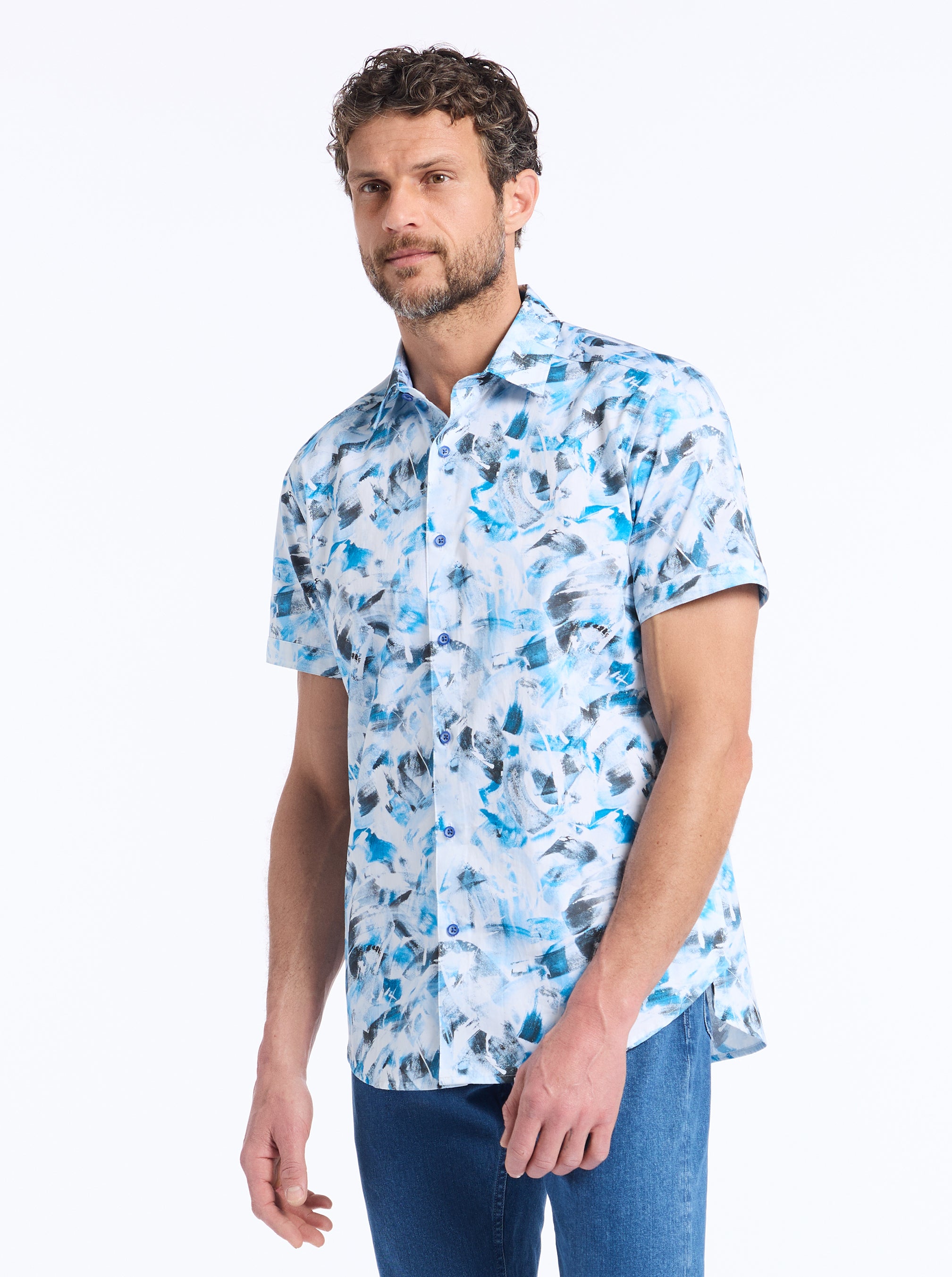 PARWAN SHORT SLEEVE BUTTON DOWN SHIRT