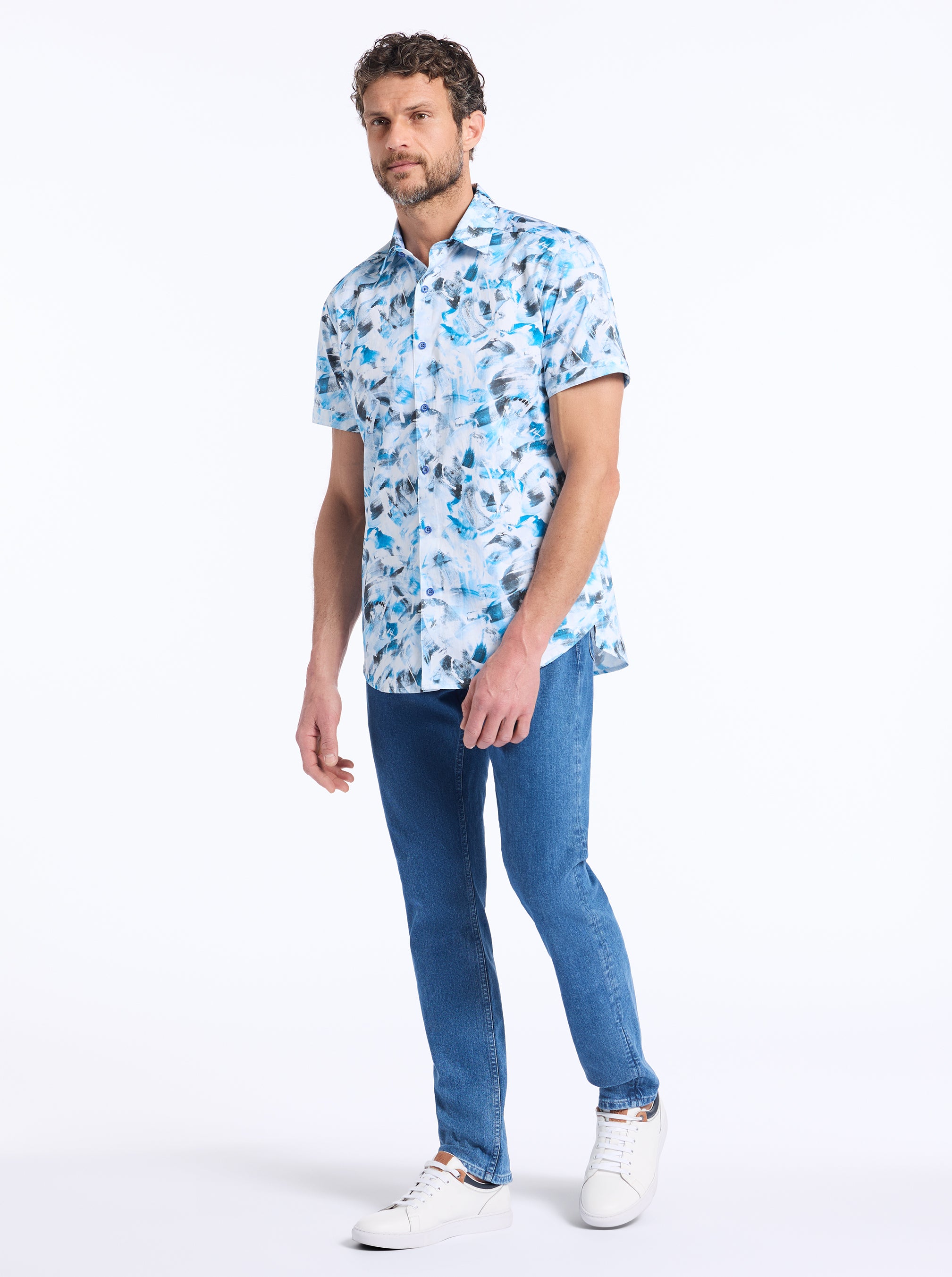 PARWAN SHORT SLEEVE BUTTON DOWN SHIRT