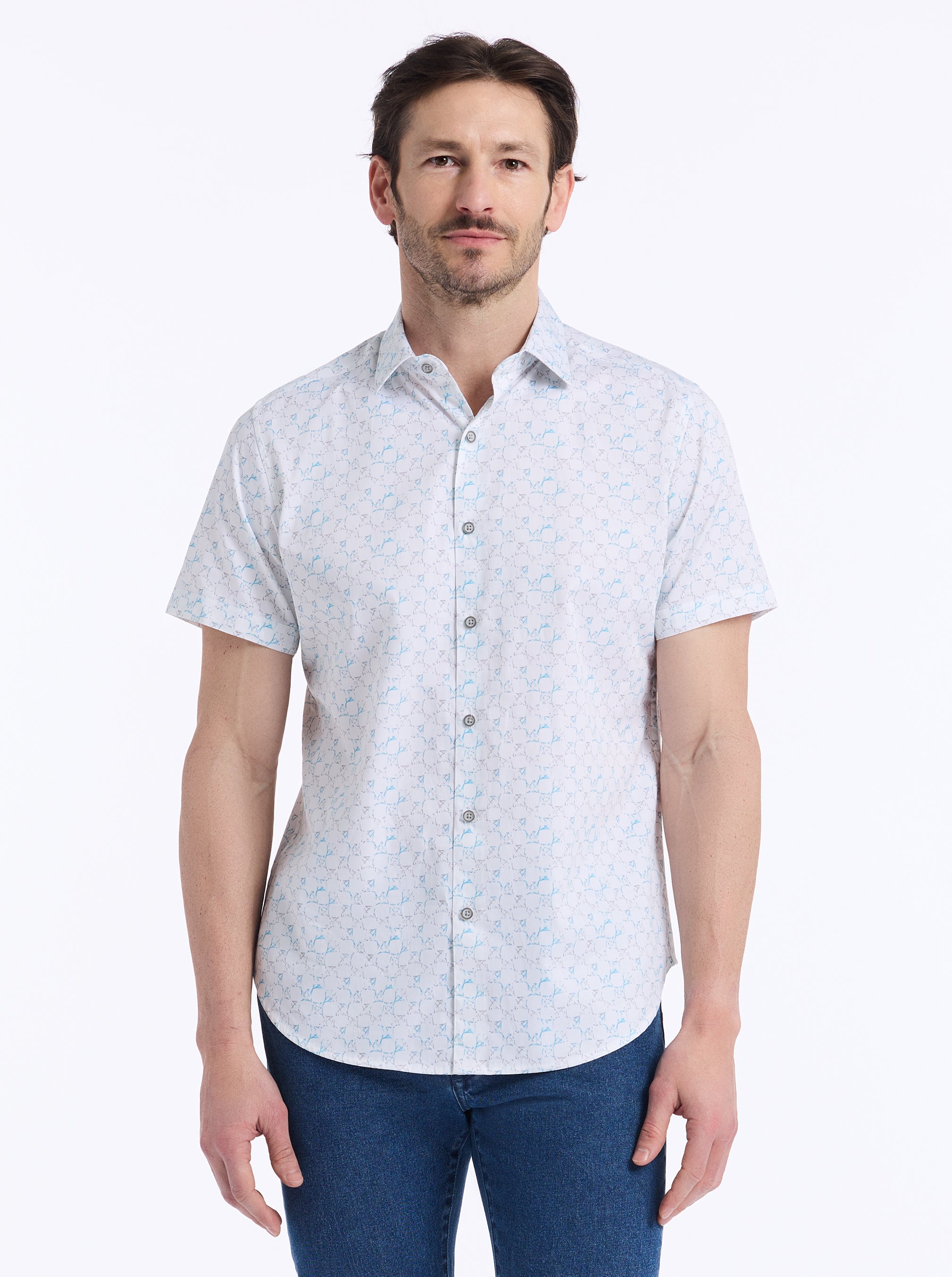 WARGAN SHORT SLEEVE BUTTON DOWN SHIRT
