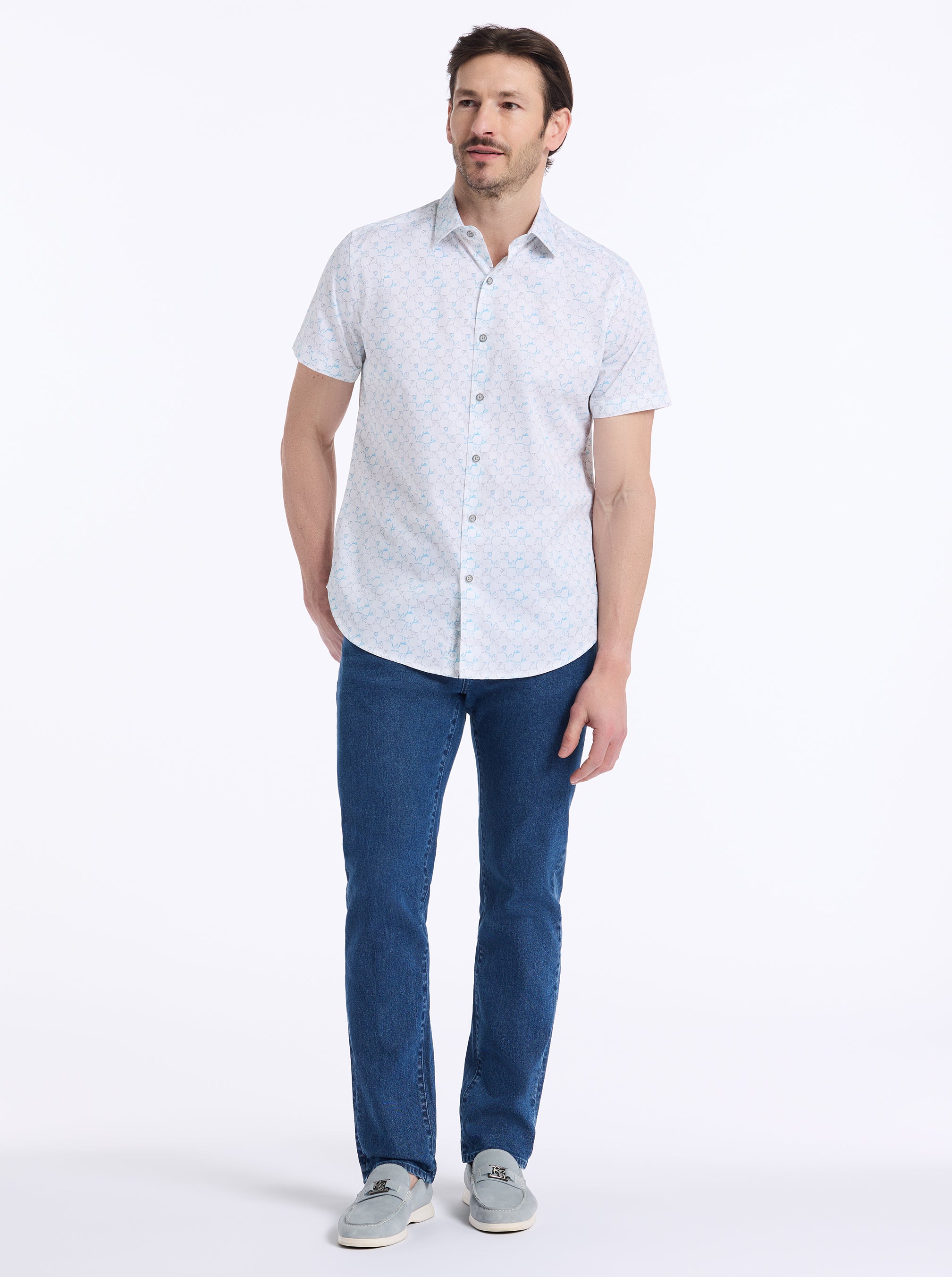 WARGAN SHORT SLEEVE BUTTON DOWN SHIRT