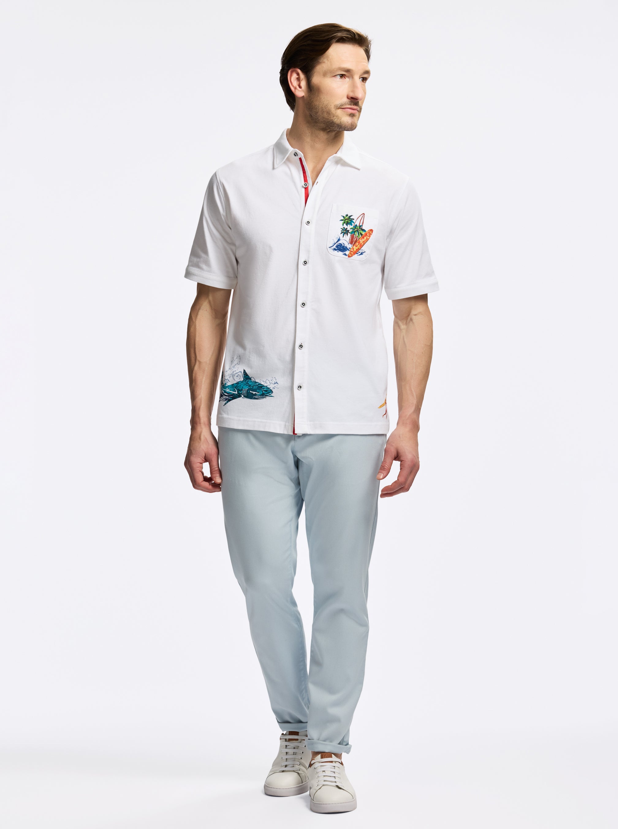 GOOD SURF SHORT SLEEVE BUTTON DOWN SHIRT
