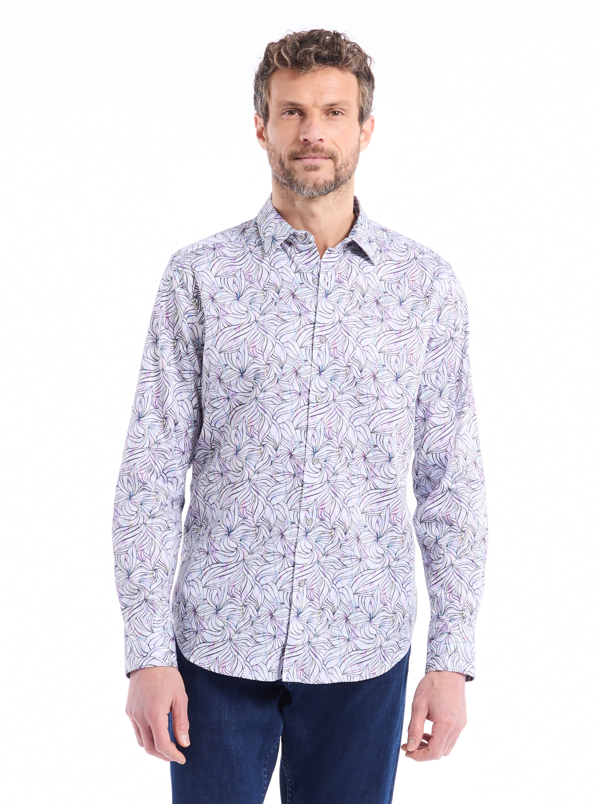 CHARVIL LONG SLEEVE BUTTON DOWN SHIRT