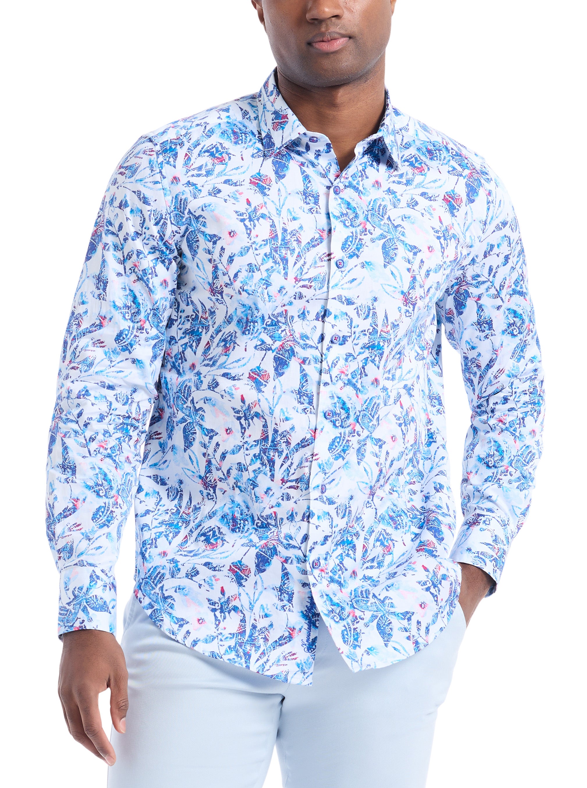 TENSTON LONG SLEEVE BUTTON DOWN SHIRT