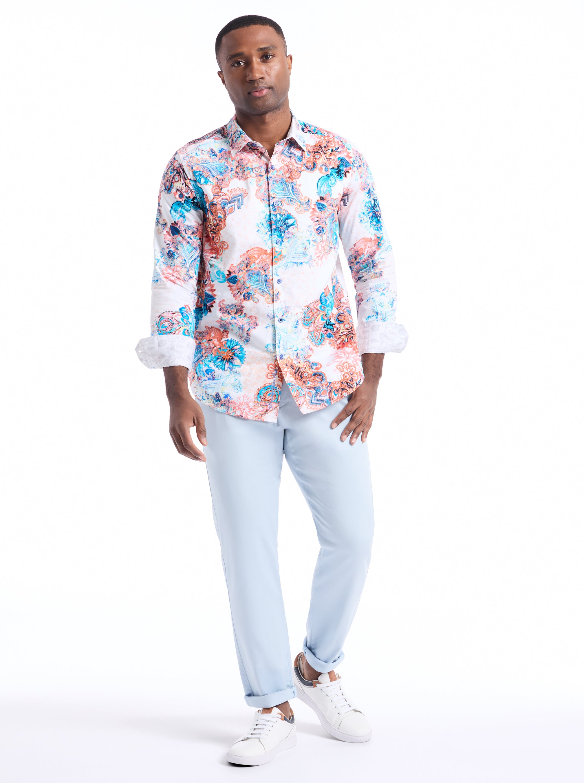 MATERA LONG SLEEVE BUTTON DOWN SHIRT
