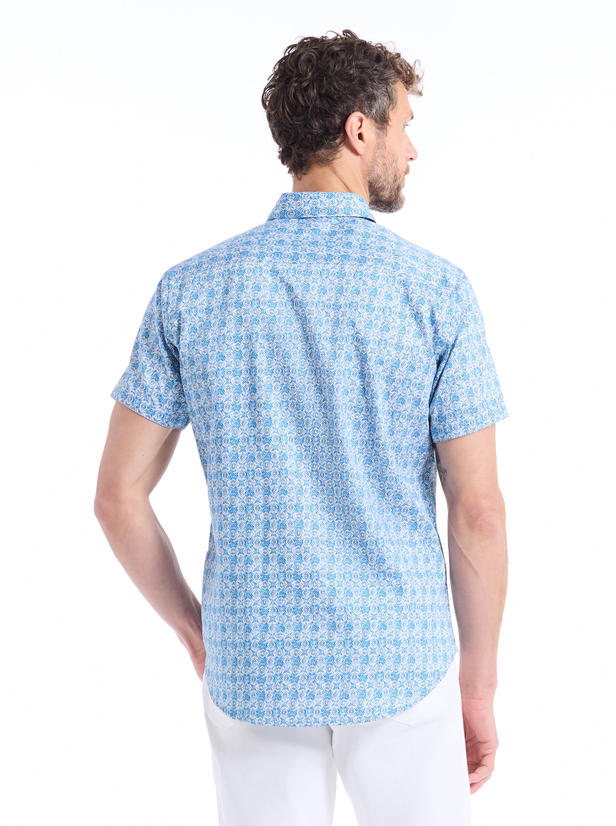 FORMBY SHORT SLEEVE BUTTON DOWN SHIRT