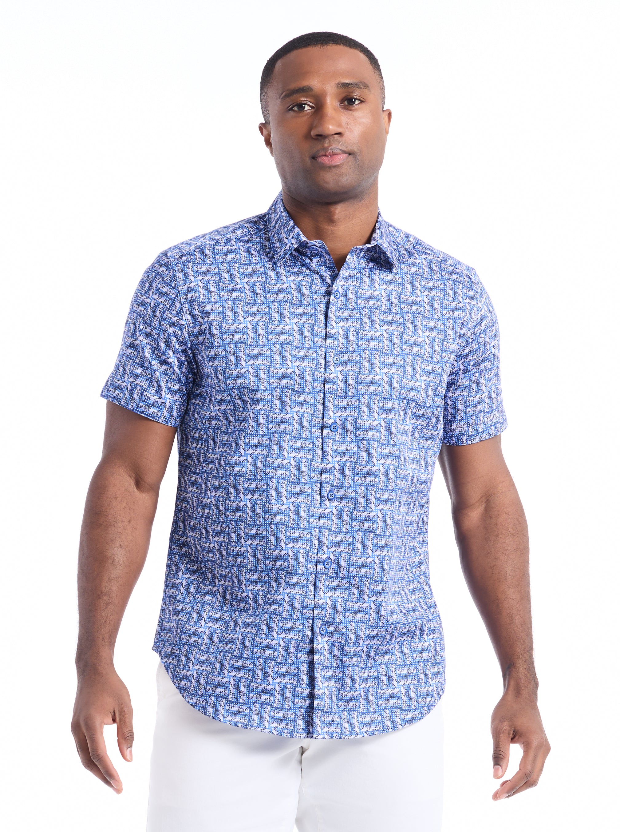 DYER SHORT SLEEVE BUTTON DOWN SHIRT