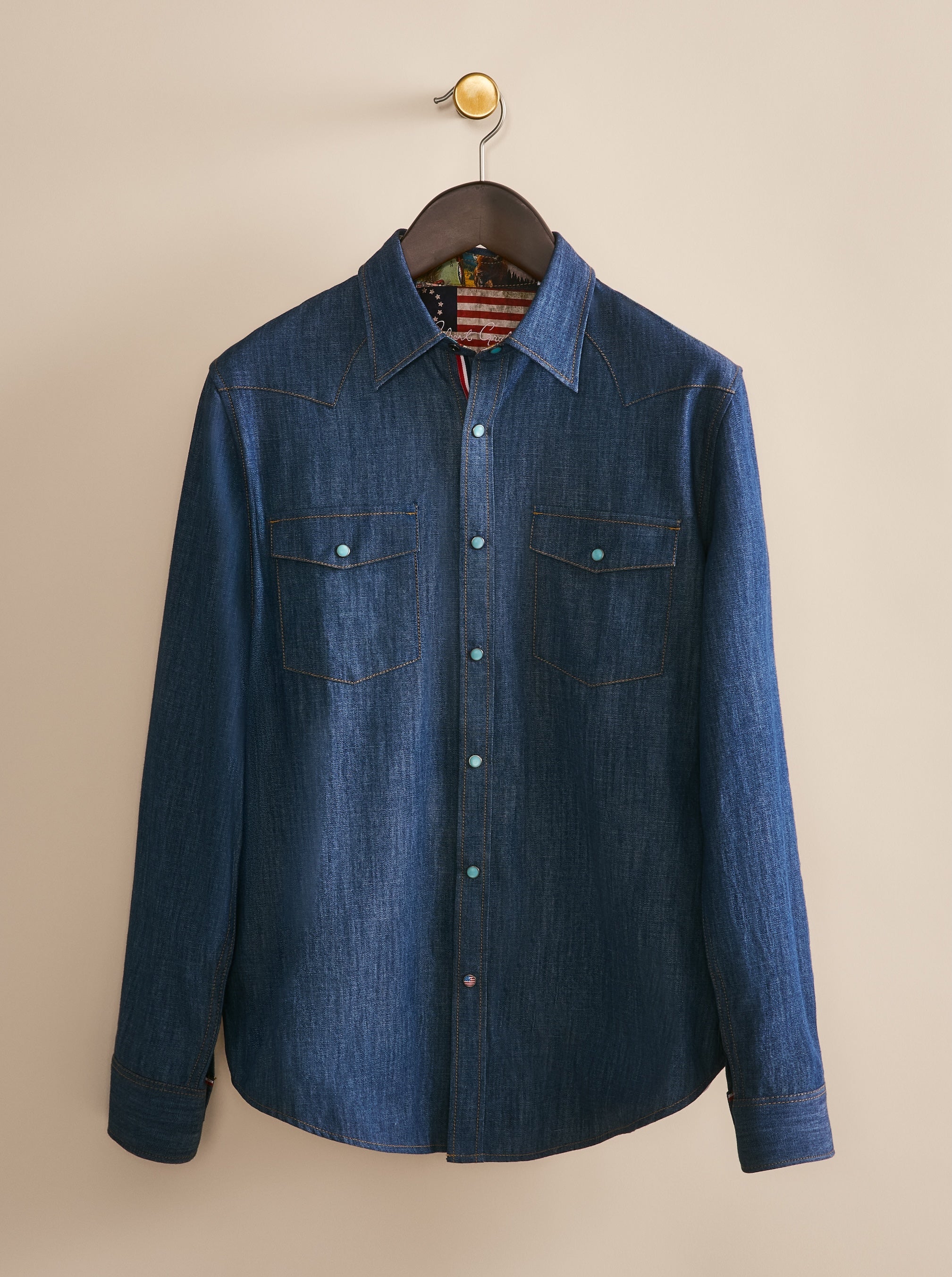 POSTCARDS LONG SLEEVE BUTTON DOWN SHIRT