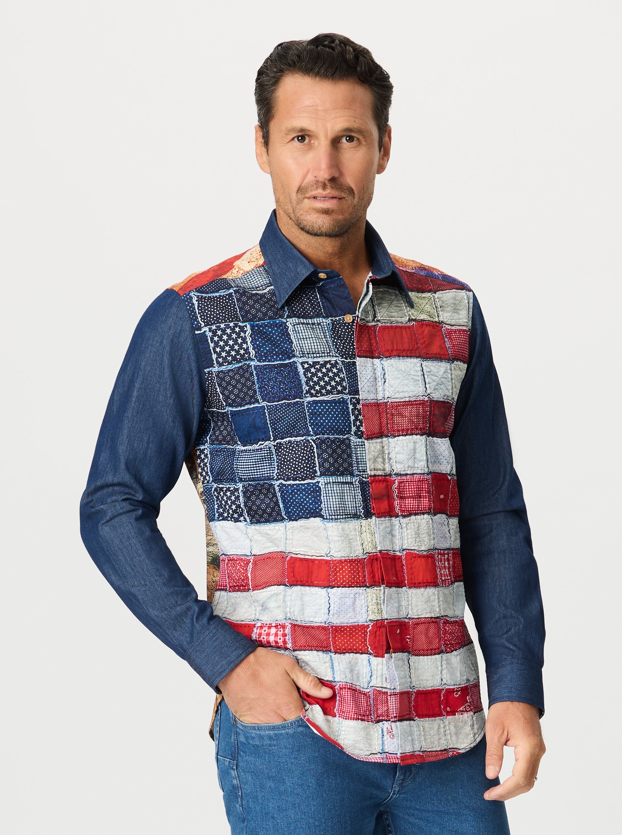 MONUMENTAL LONG SLEEVE BUTTON DOWN SHIRT