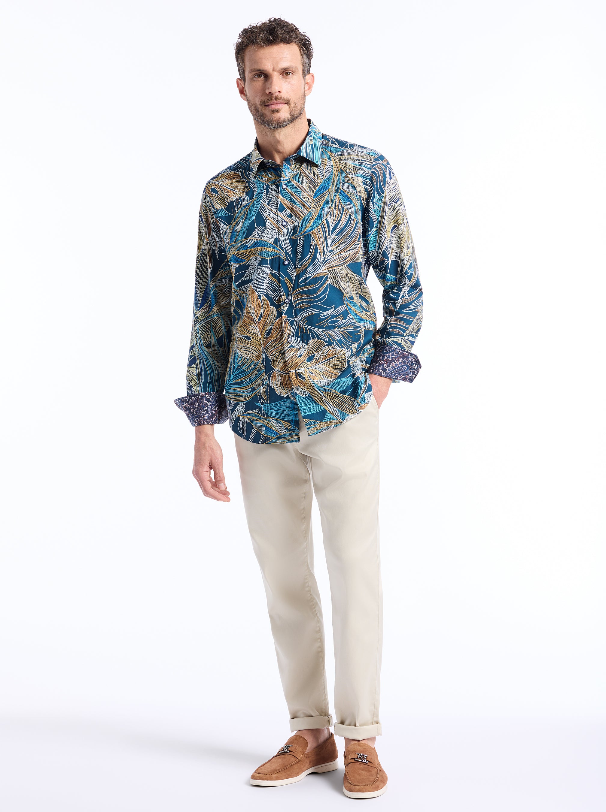 CHORRO LONG SLEEVE BUTTON DOWN SHIRT