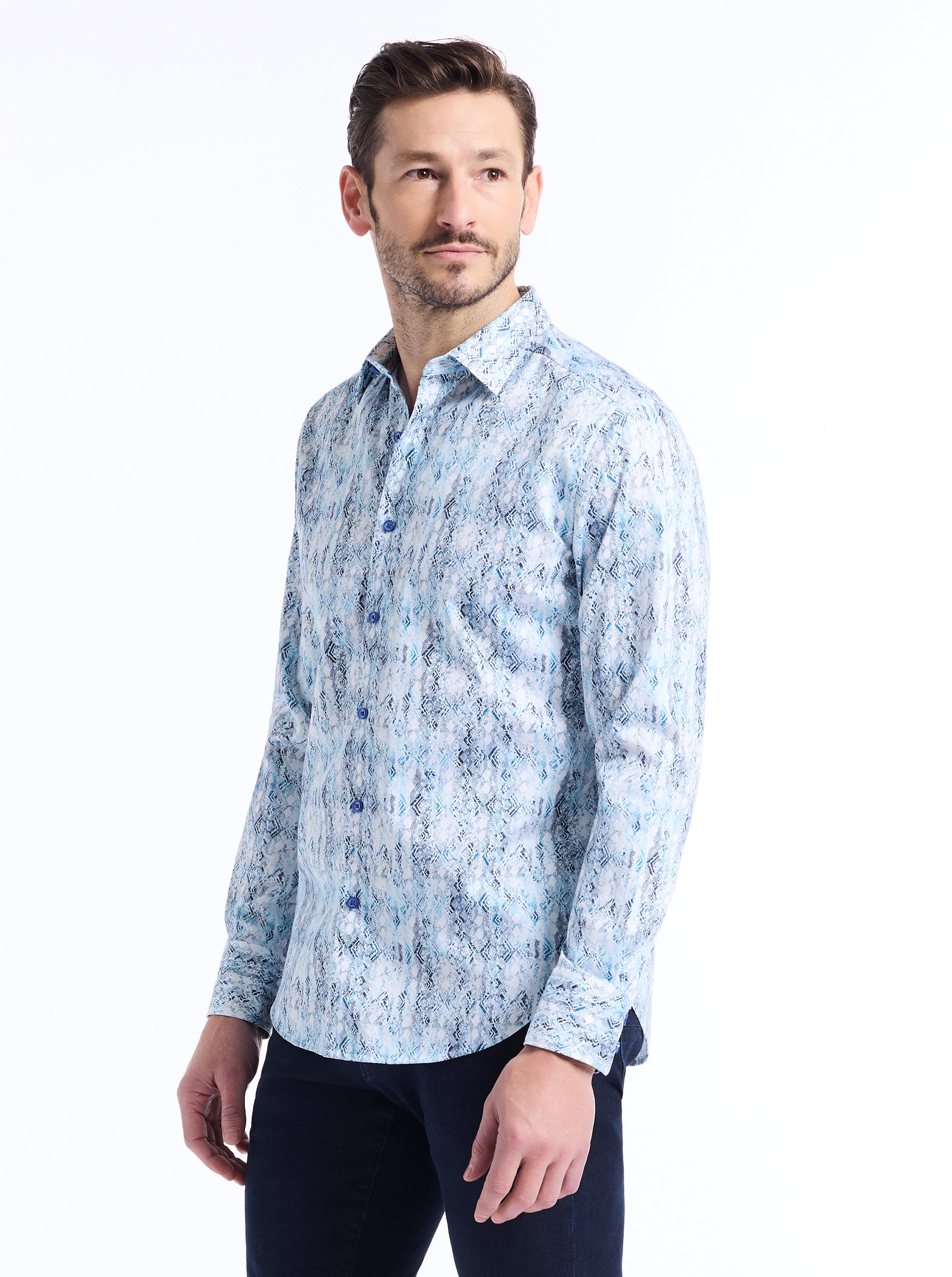 ALAHMAR LONG SLEEVE BUTTON DOWN SHIRT