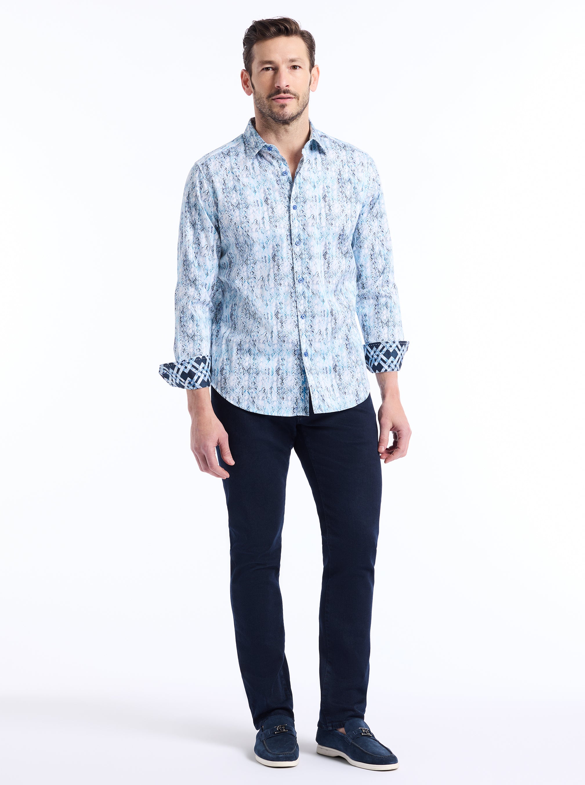ALAHMAR LONG SLEEVE BUTTON DOWN SHIRT