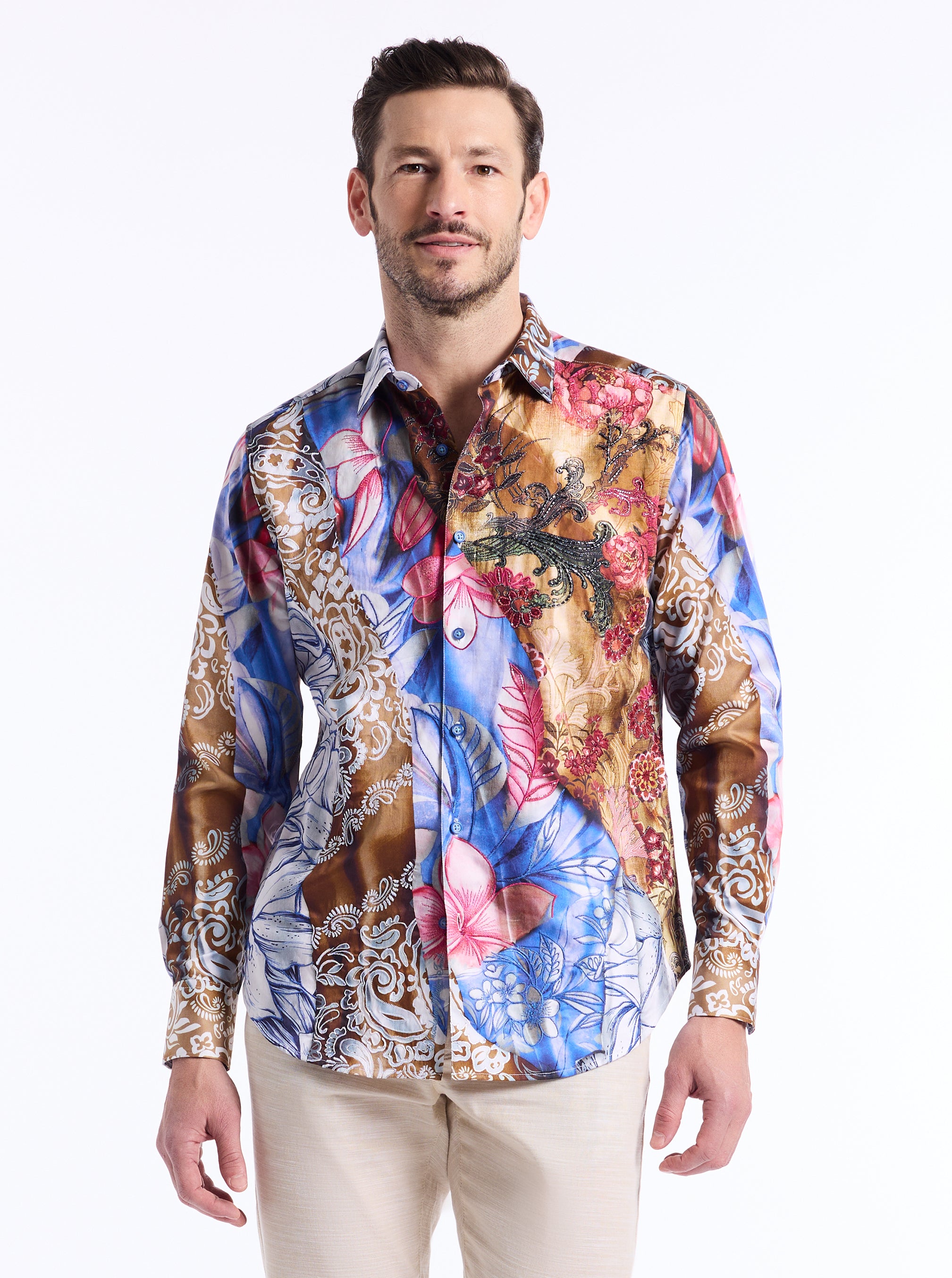 MENDIBURU LONG SLEEVE BUTTON DOWN SHIRT