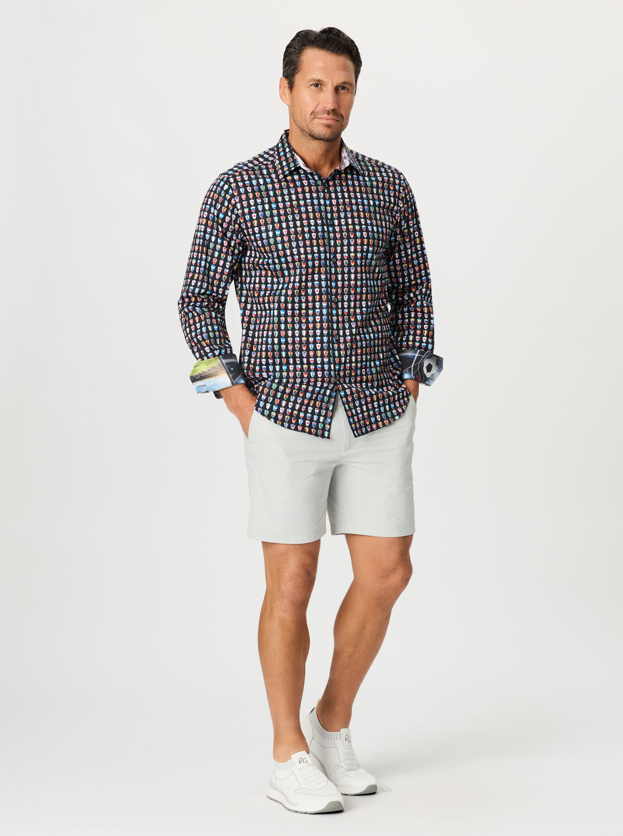 FOR THE WIN LONG SLEEVE BUTTON DOWN SHIRT