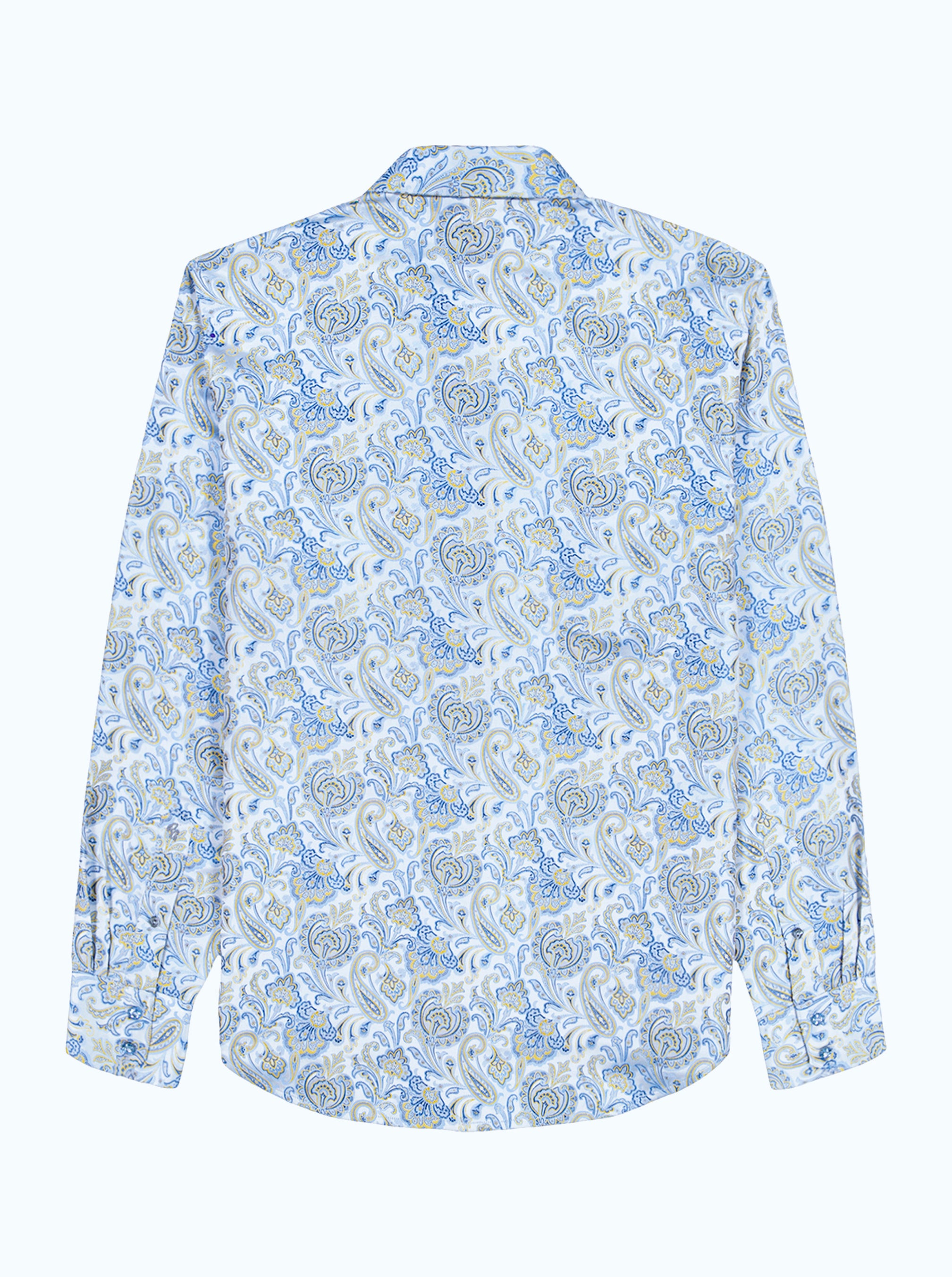 LIMITED EDITION MONACO SUMMER LONG SLEEVE BUTTON DOWN SHIRT