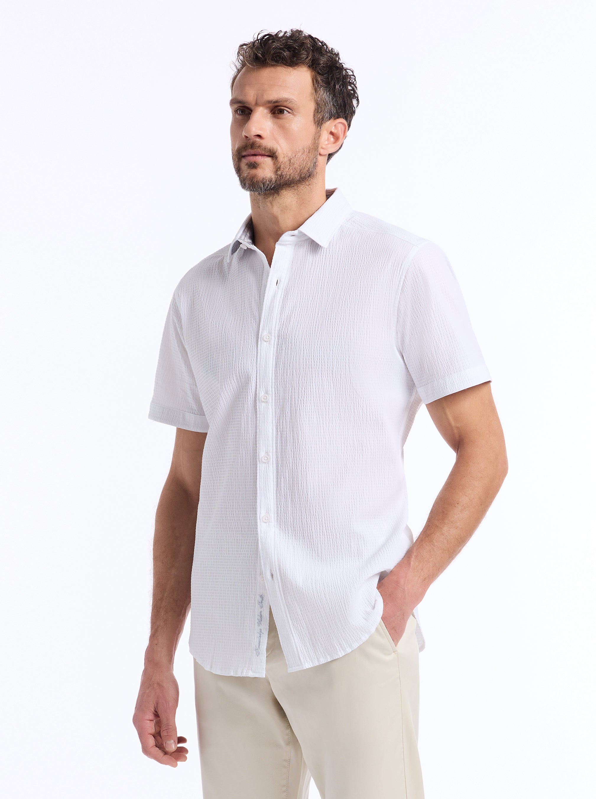 THRESHER SHORT SLEEVE BUTTON DOWN SHIRT