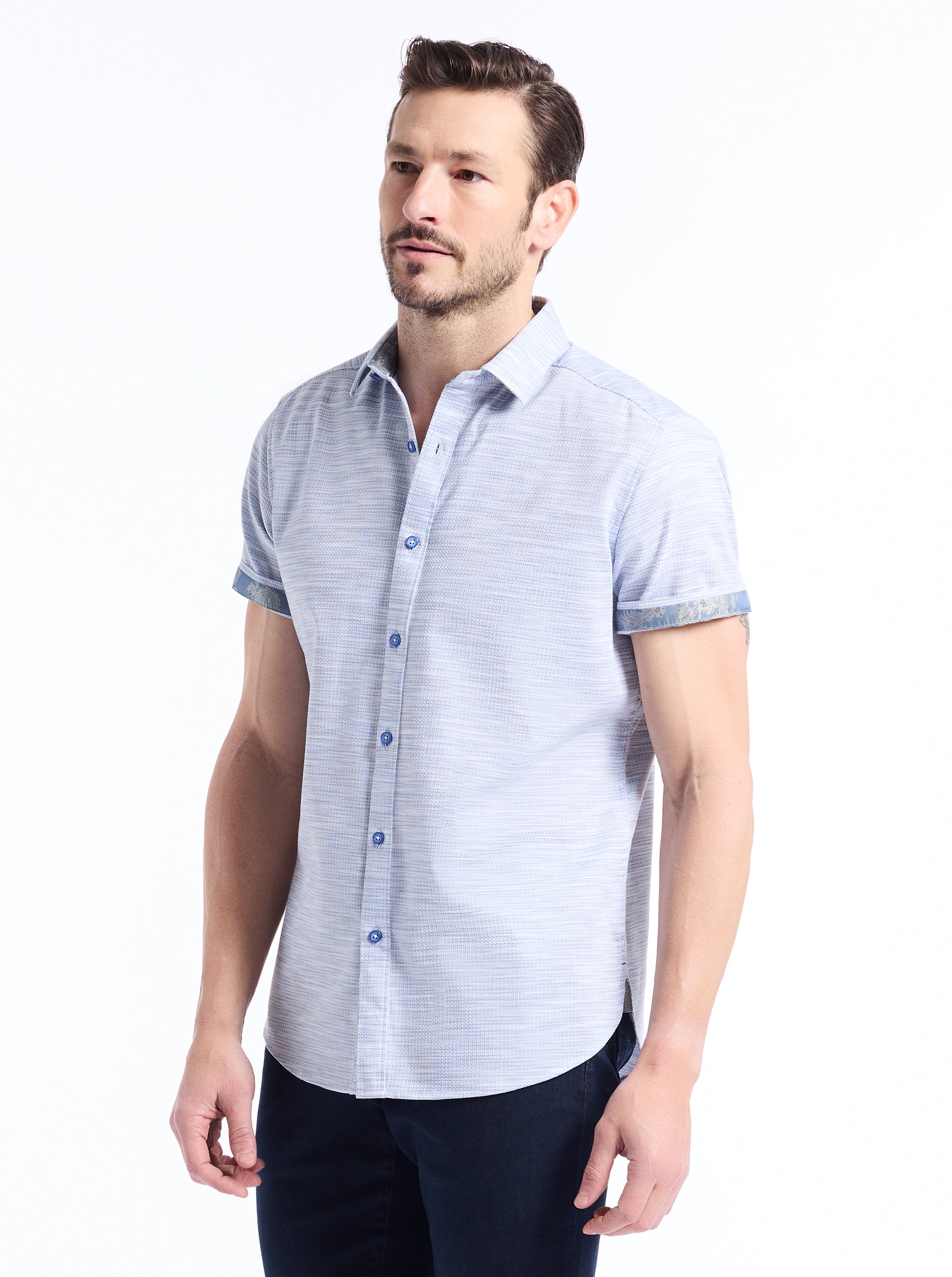 CASTRO SHORT SLEEVE BUTTON DOWN SHIRT