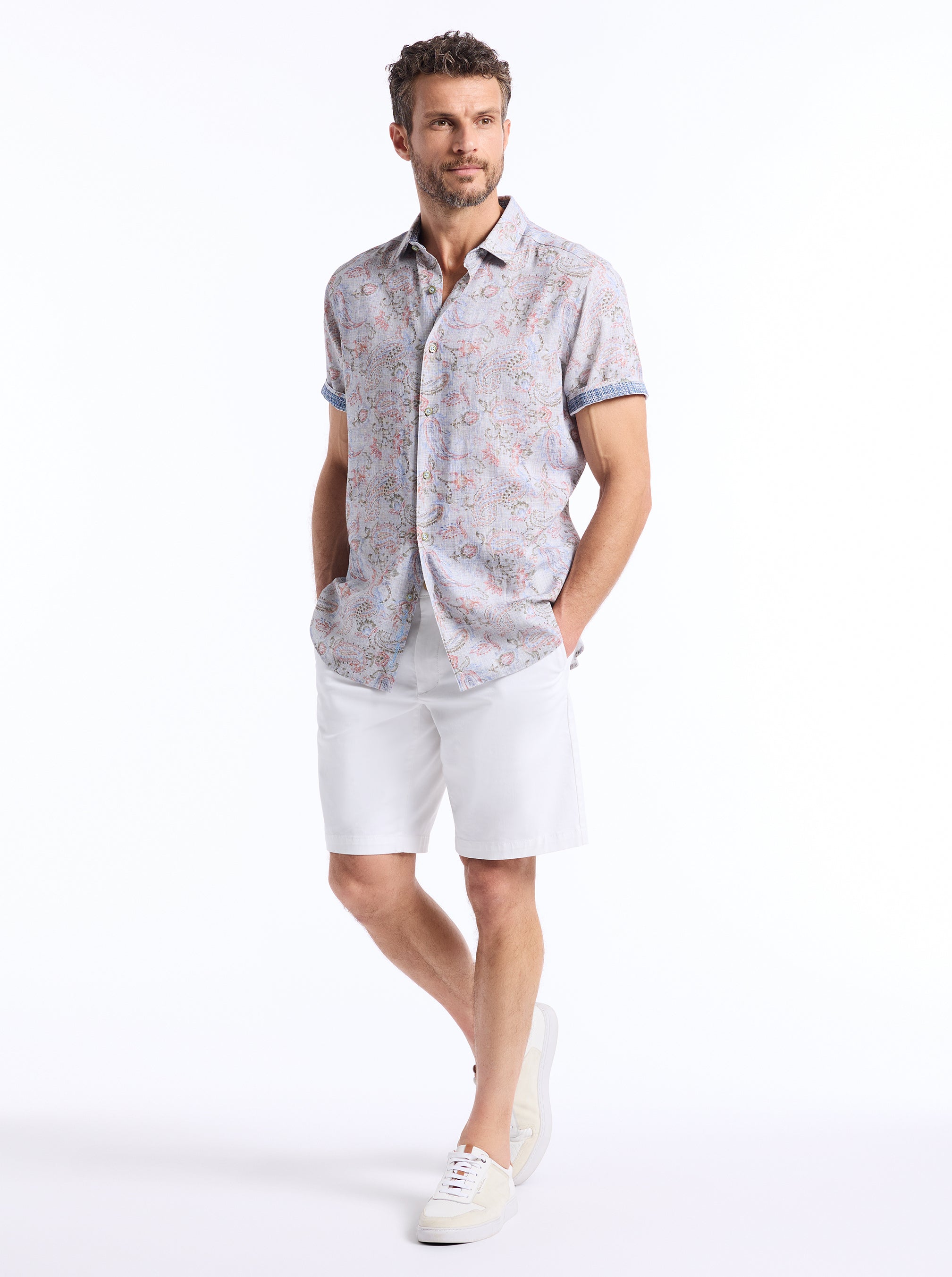 WINDSONG SHORT SLEEVE BUTTON DOWN SHIRT
