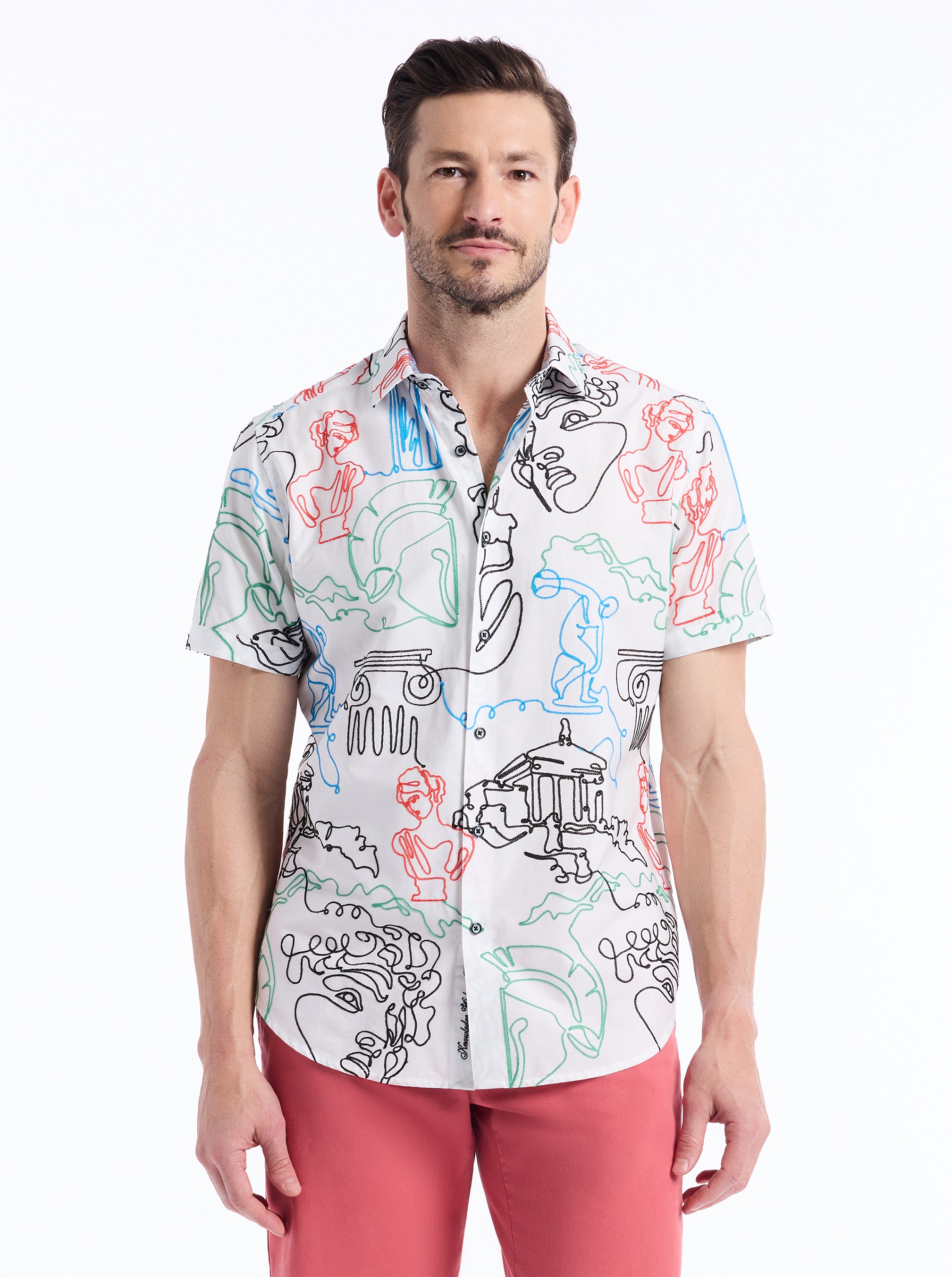 ARISTOTLE SHORT SLEEVE BUTTON DOWN SHIRT