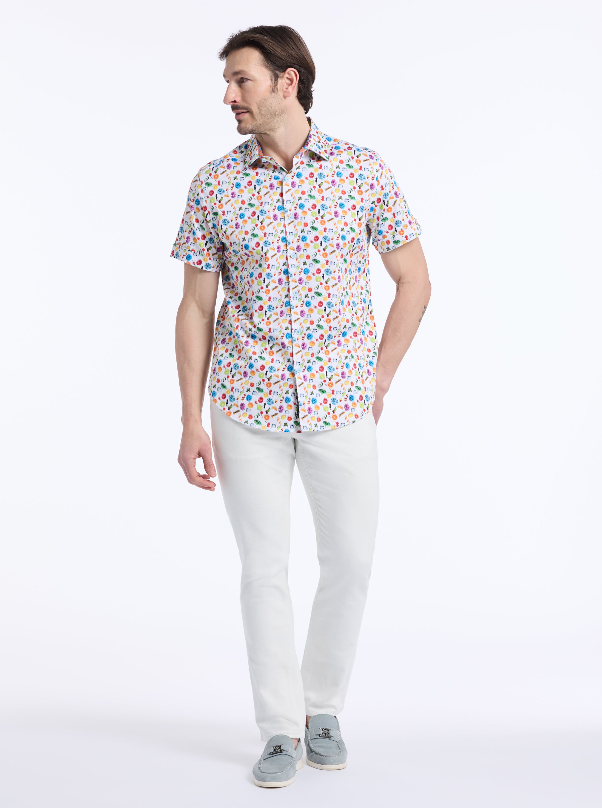 GARNISH SHORT SLEEVE BUTTON DOWN SHIRT