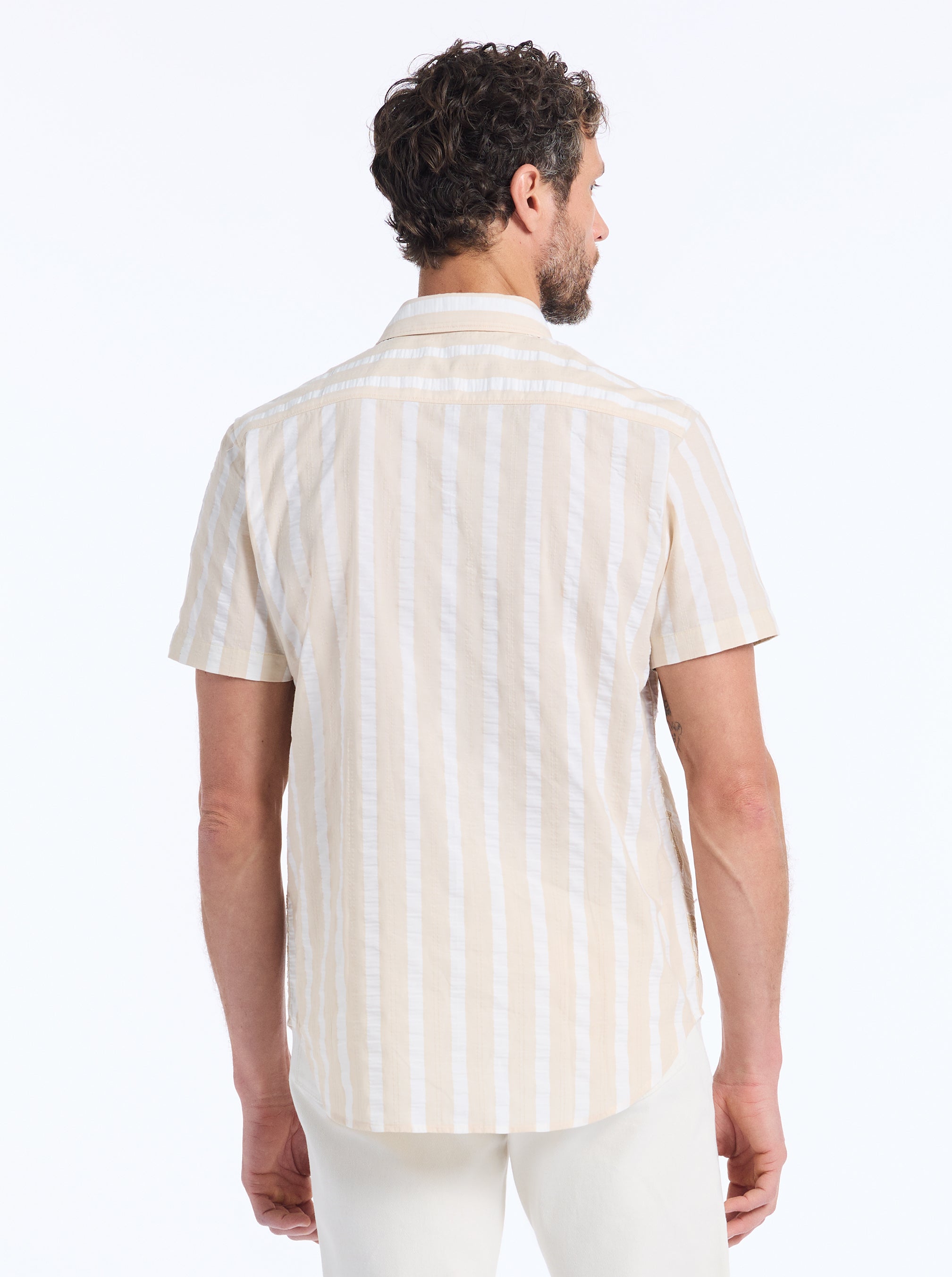 LIMITED EDITION DESERT LEAVES SHORT SLEEVE BUTTON DOWN SHIRT