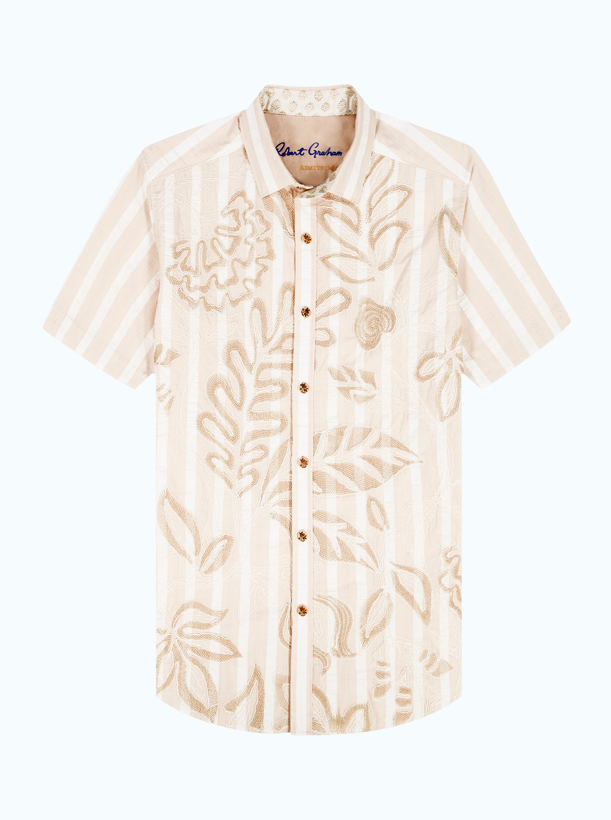 LIMITED EDITION DESERT LEAVES SHORT SLEEVE BUTTON DOWN SHIRT