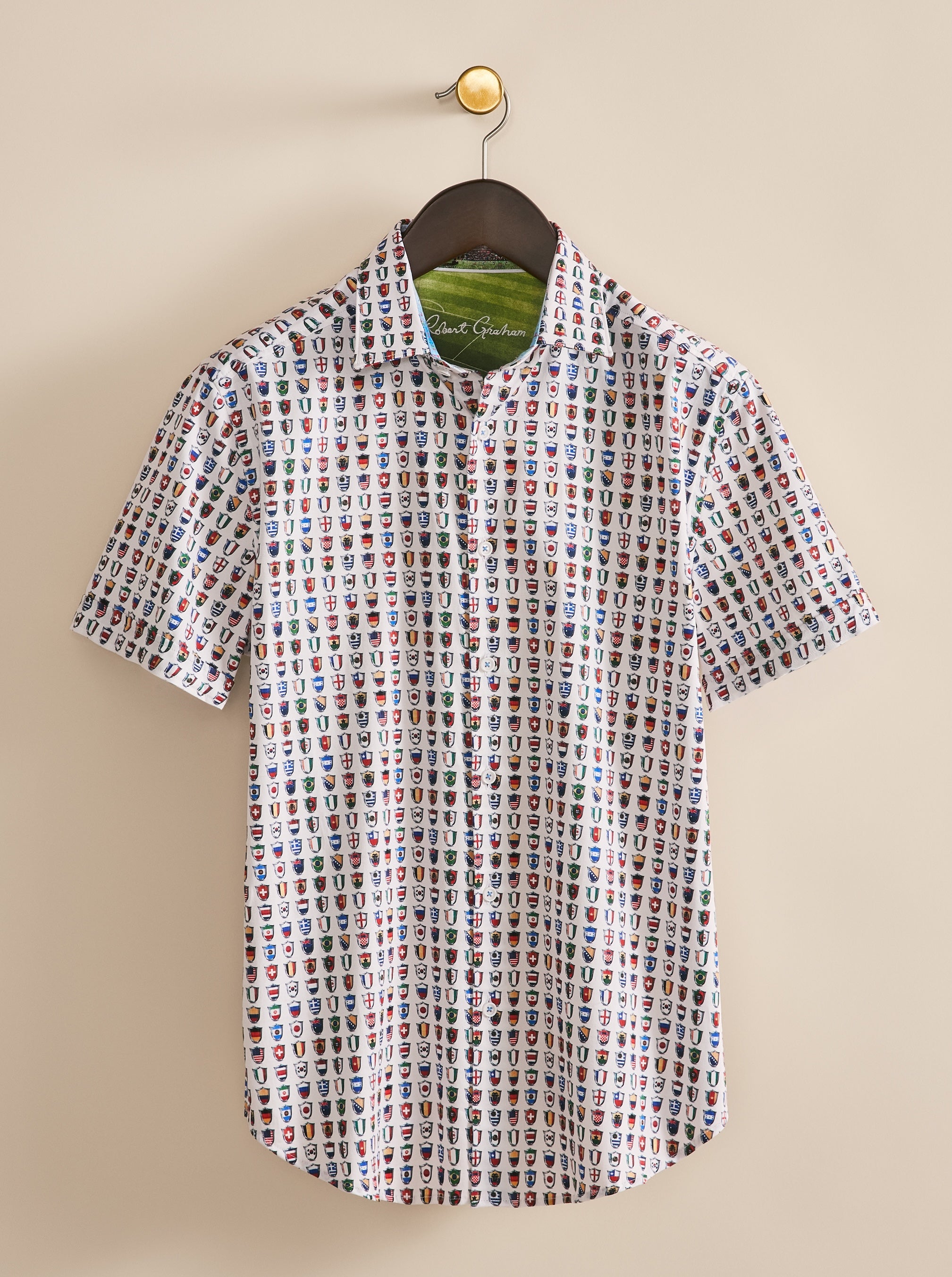 FOR THE WIN SHORT SLEEVE BUTTON DOWN SHIRT