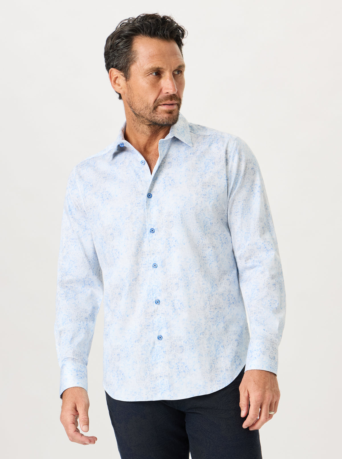 HIMBLETON LONG SLEEVE BUTTON DOWN SHIRT