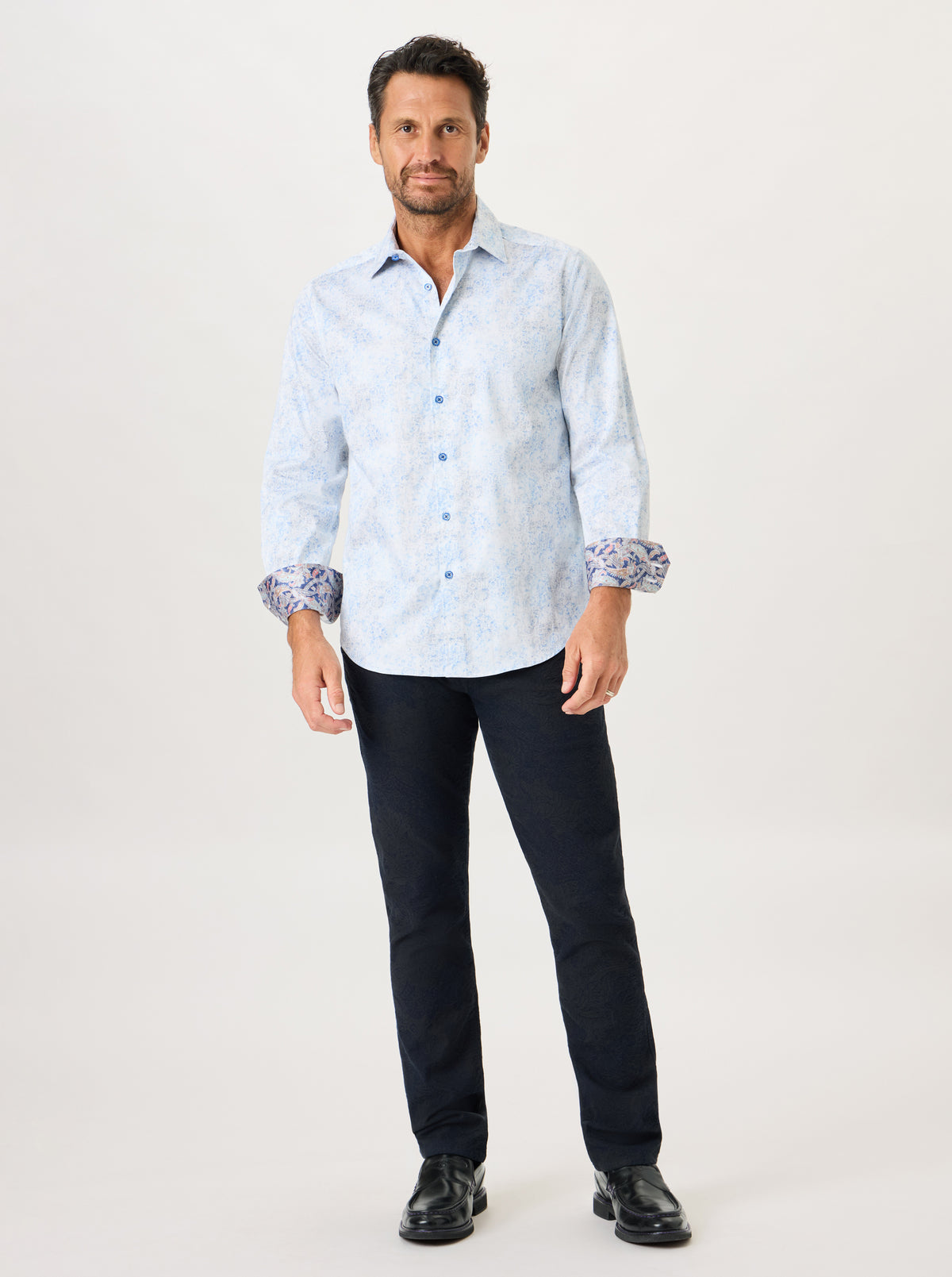 HIMBLETON LONG SLEEVE BUTTON DOWN SHIRT