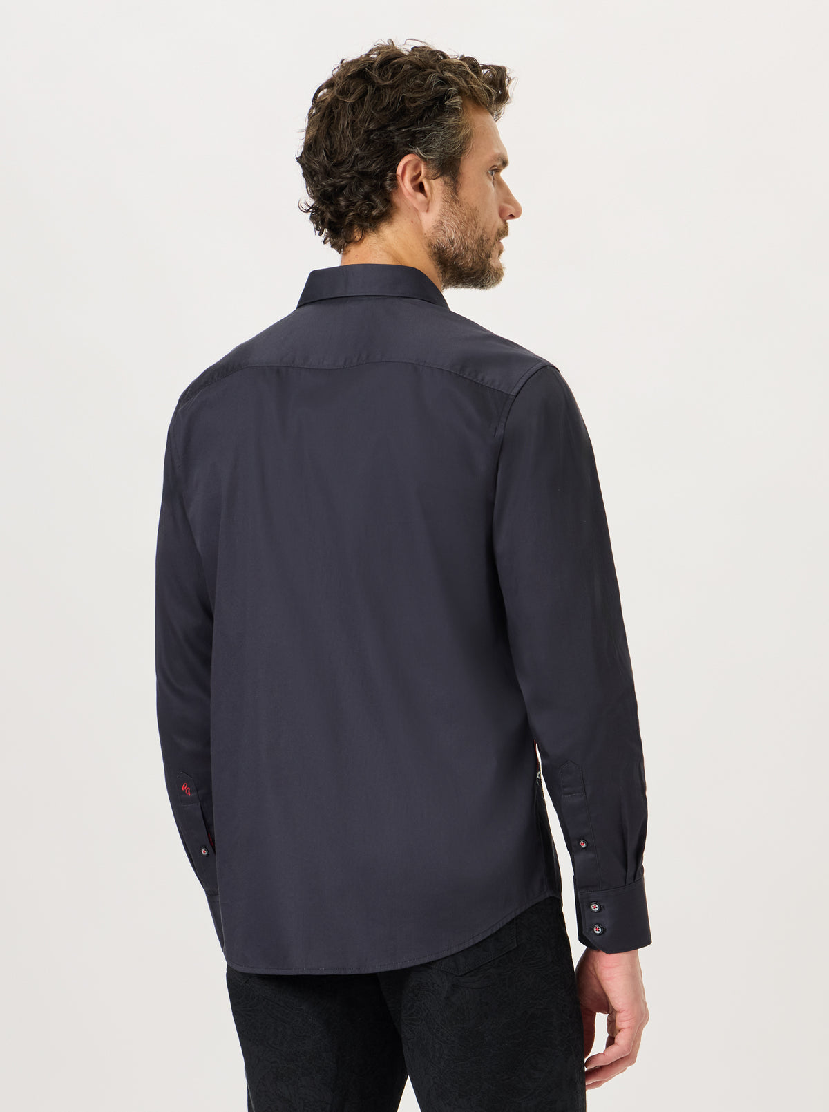 XMAS RIOT LONG SLEEVE BUTTON DOWN SHIRT